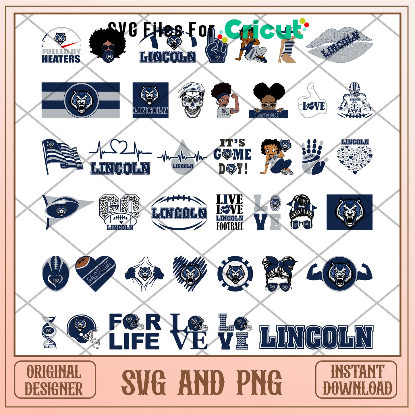 Lincoln university logo bundle svg, lincoln university football svg