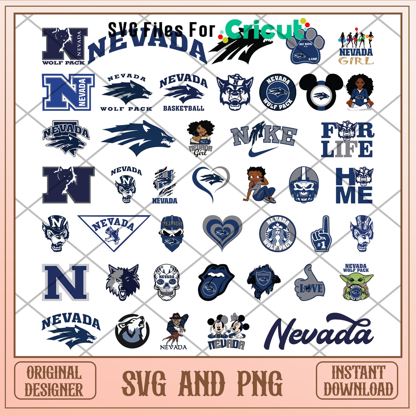 Nevada wolf pack logo bundle svg, nevada wolf pack football svg