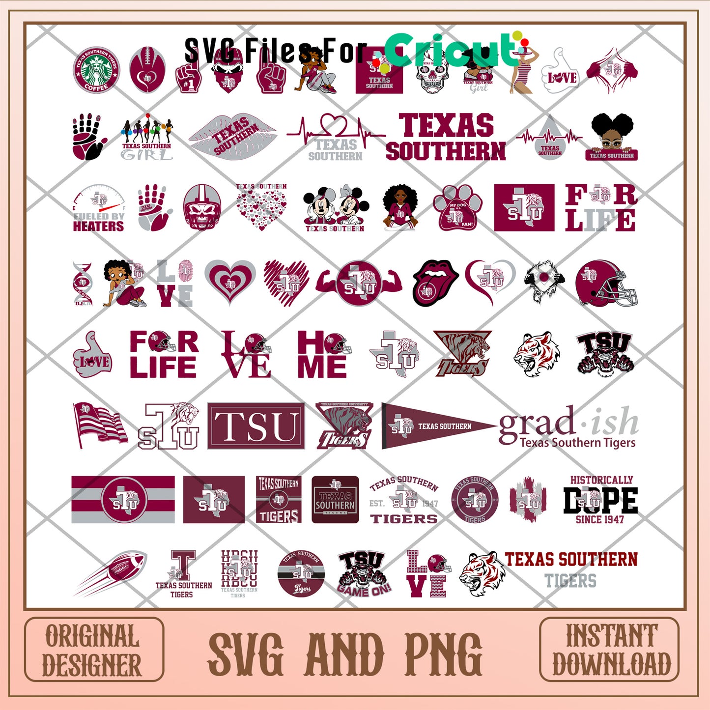 Texas southern university logo bundle svg, texas southern university football
