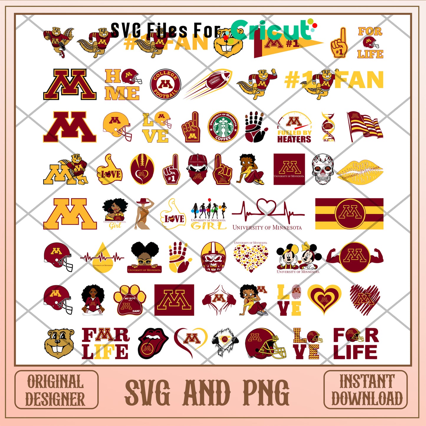 University of minnesota logo bundle svg, university of minnesota football svg