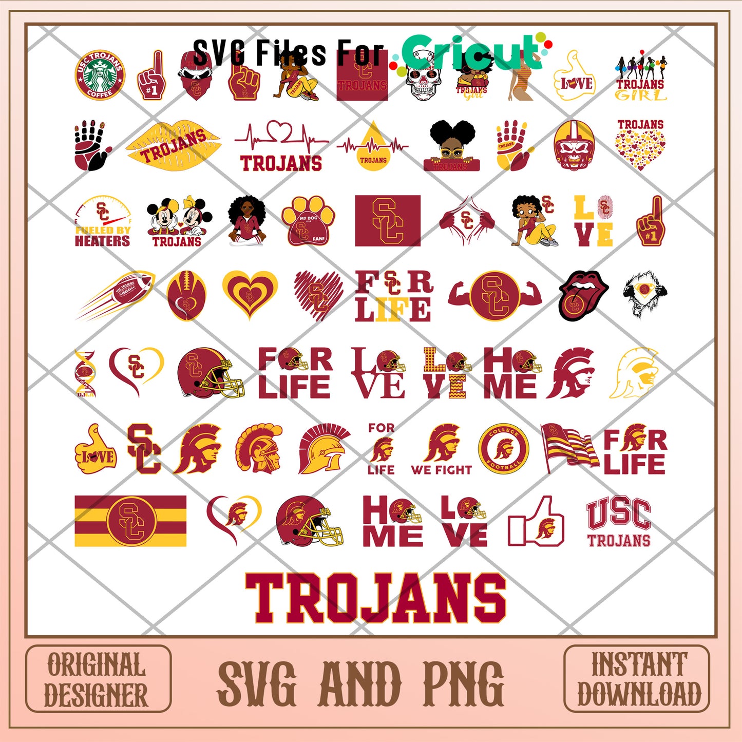Usc trojans logo ncaa bundle svg, usc trojans football svg