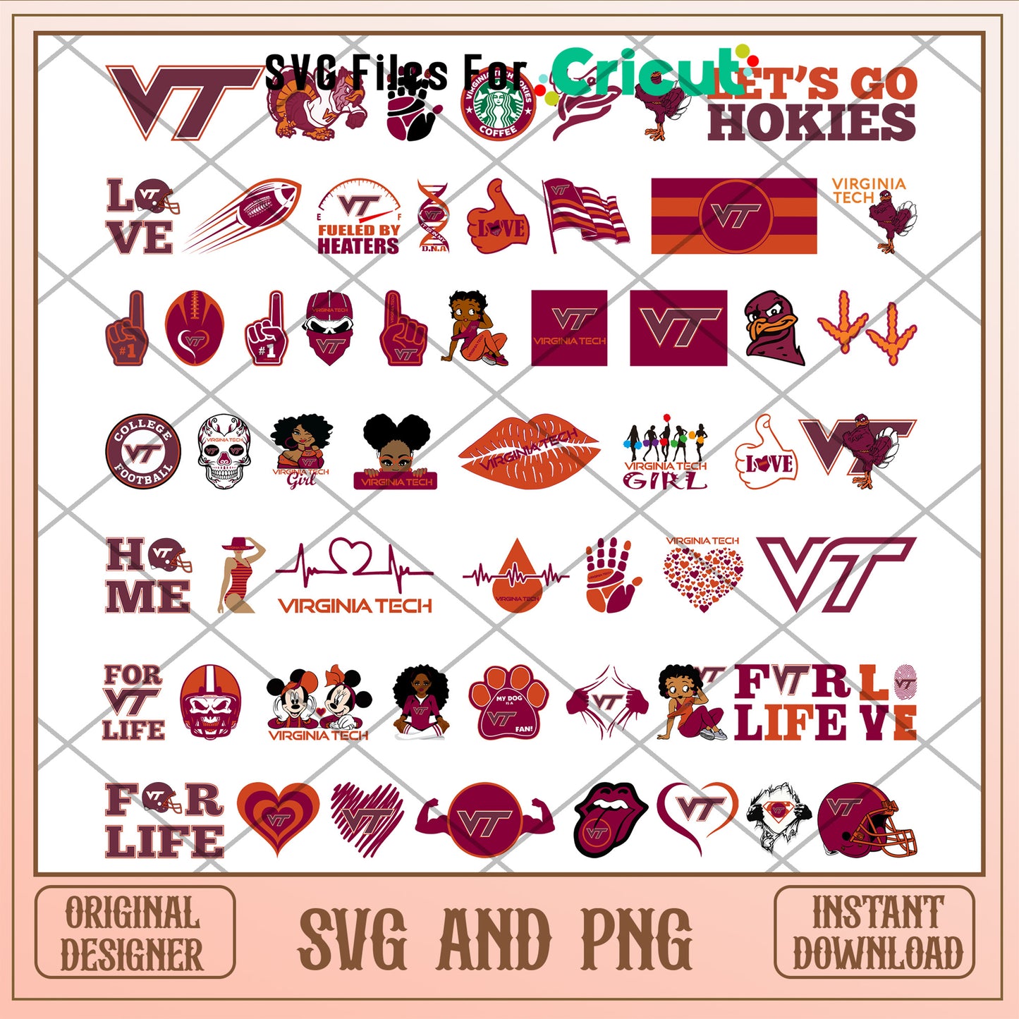Virginia tech hokies logo ncaa bundle svg, virginia tech hokies svg