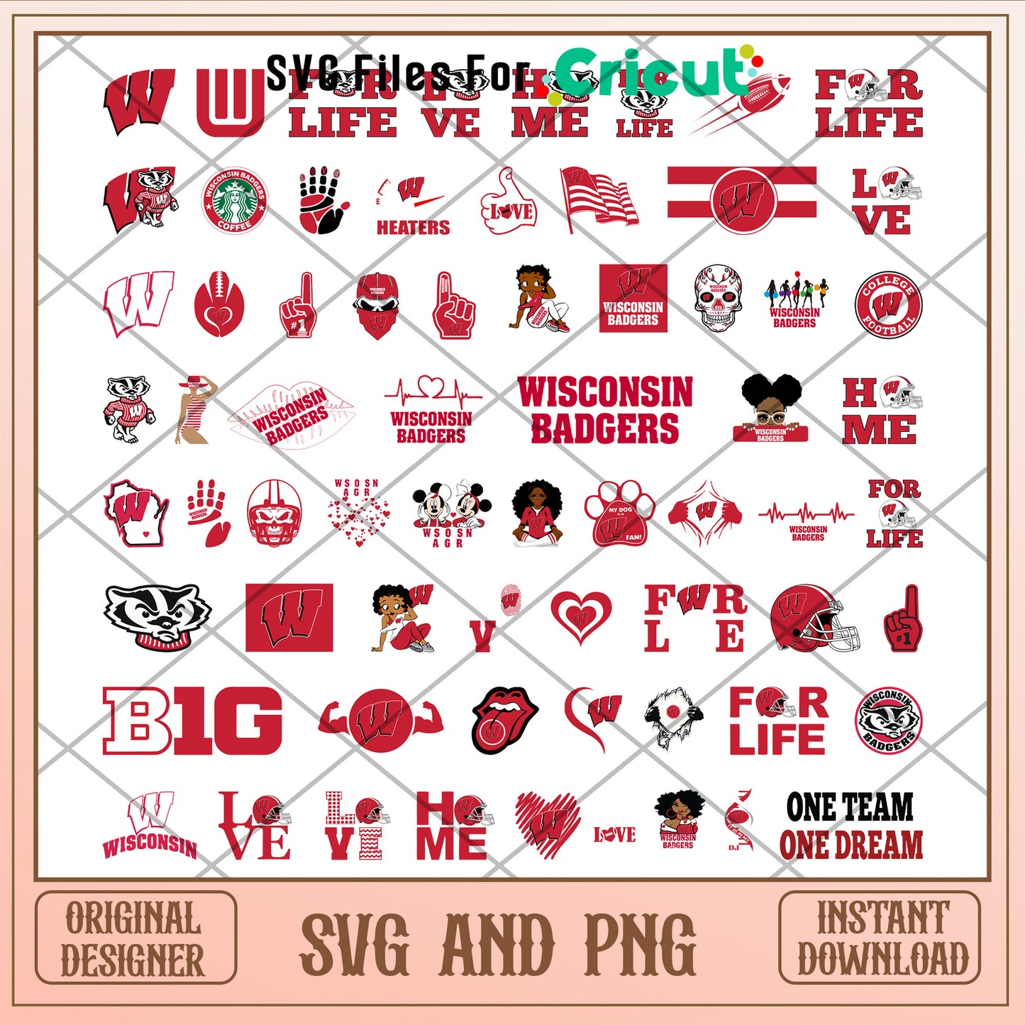 wisconsin badgers logo bundle svg, wisconsin badgers football svg
