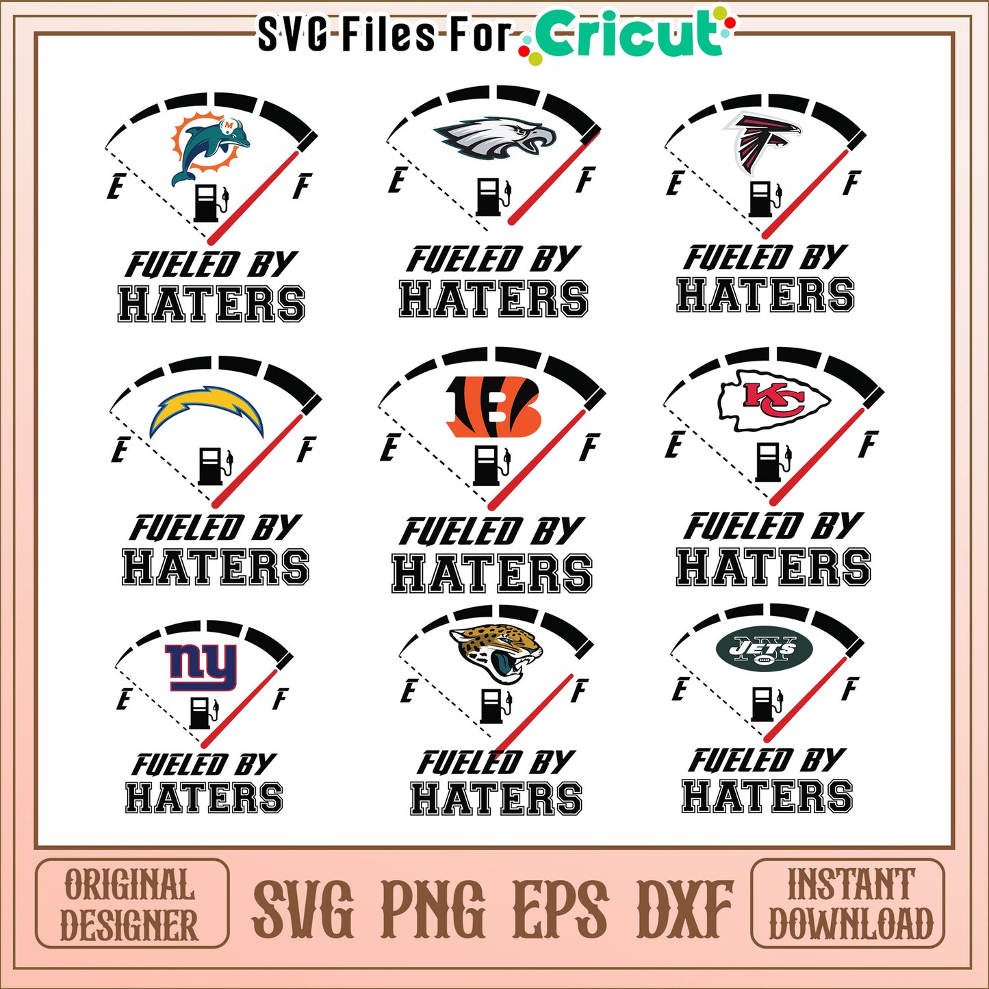 NFL Fuel Gauge SVG Bundle