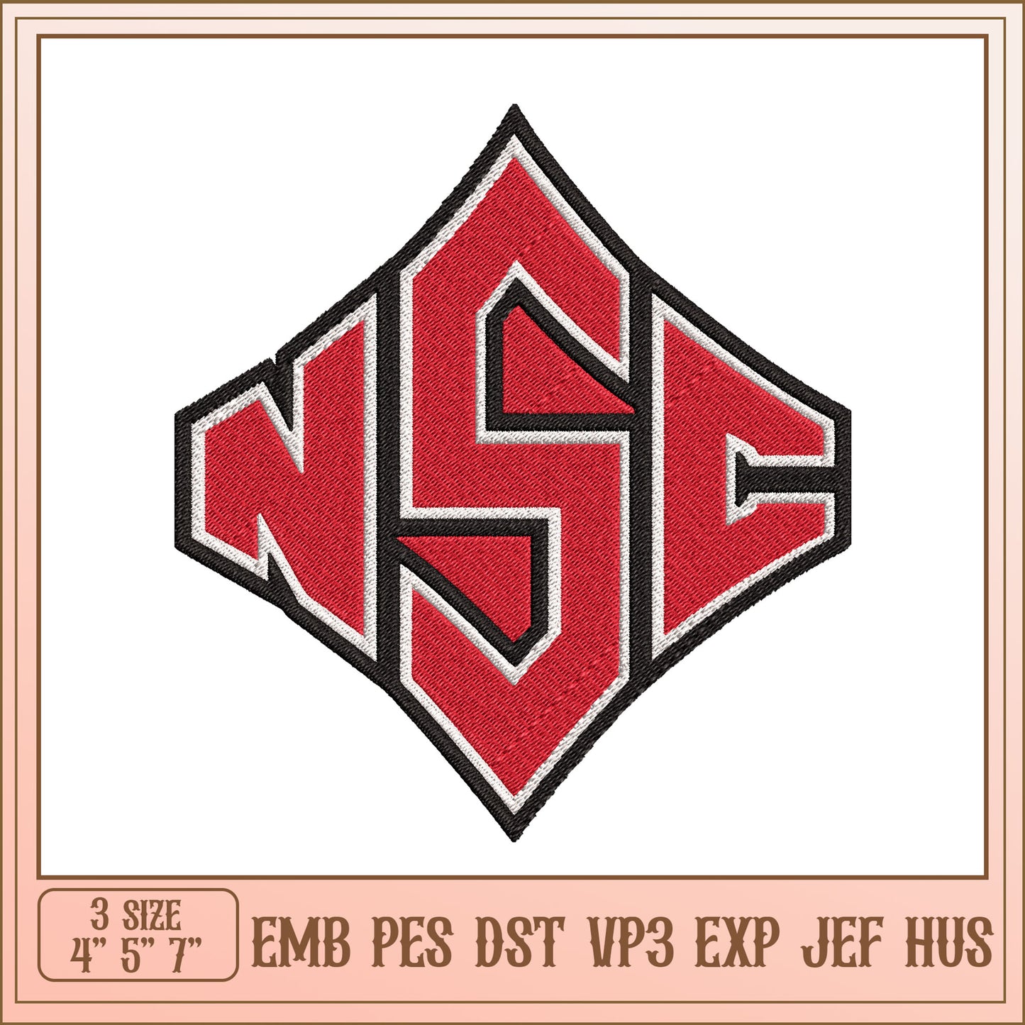 NSC Monogram Embroidery Design