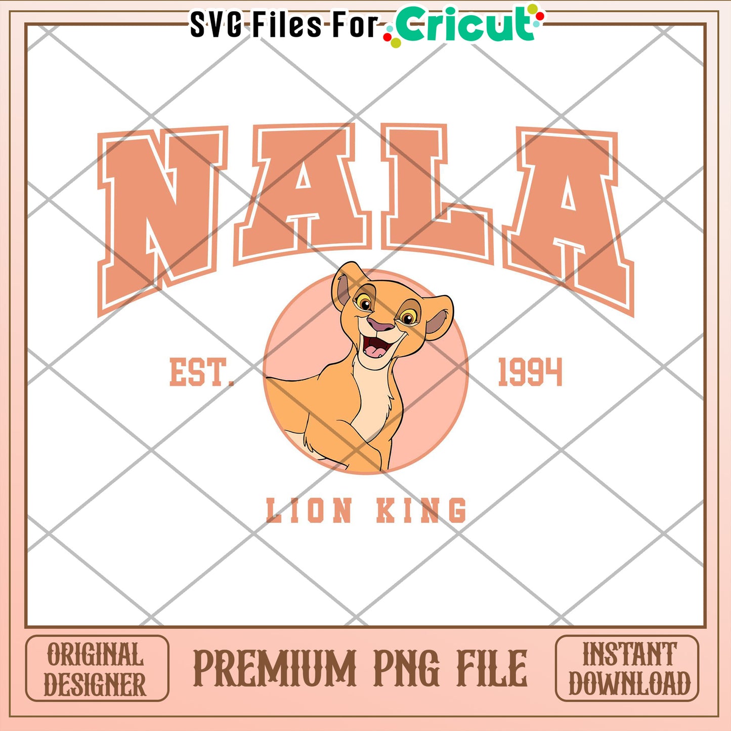 Nala Lion King PNG File for Cricut Crafting Instant Download