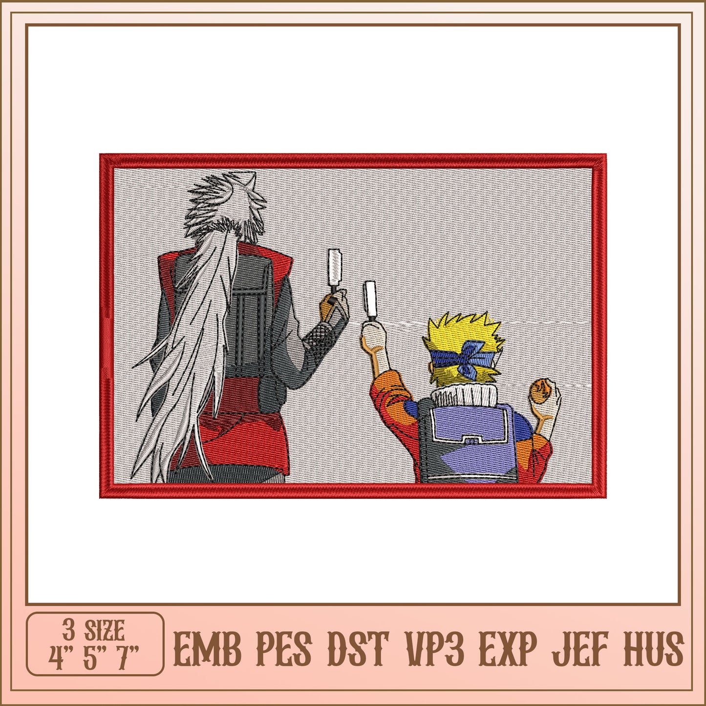 Naruto Kakashi Embroidery Design