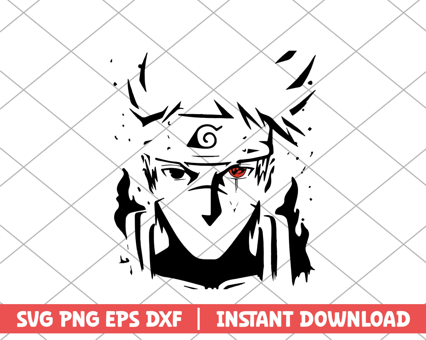 Naruto hatake kakashi anime svg
