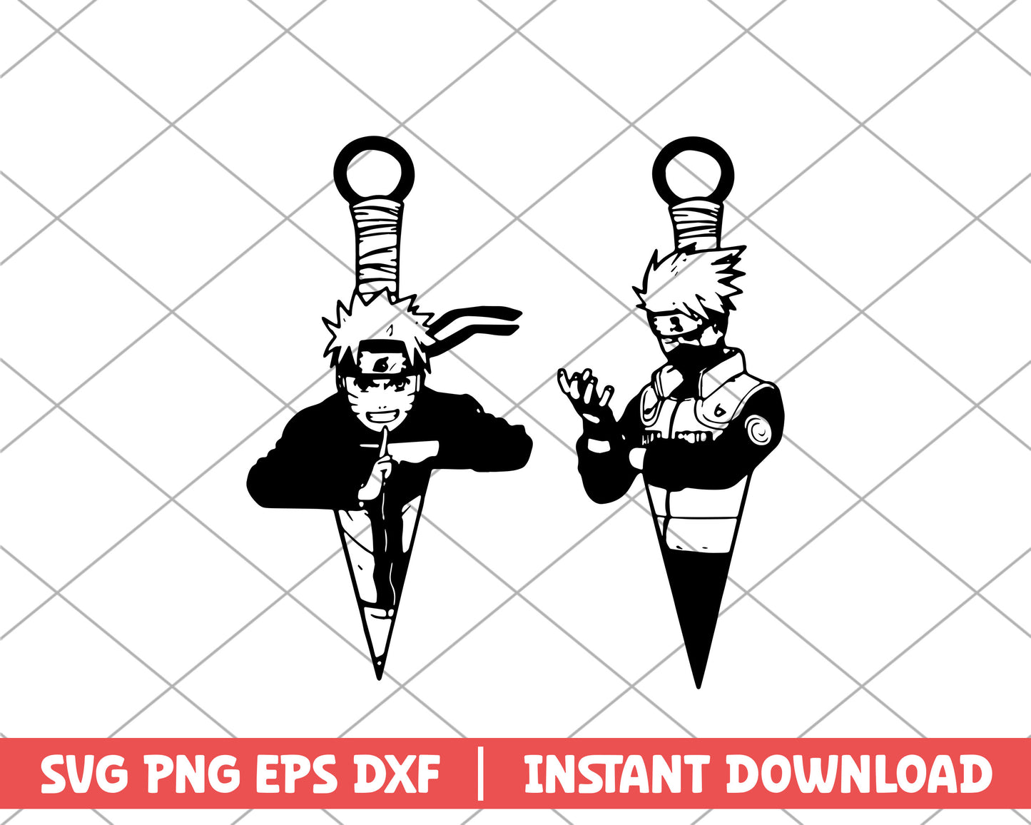 Naruto kunai anime svg