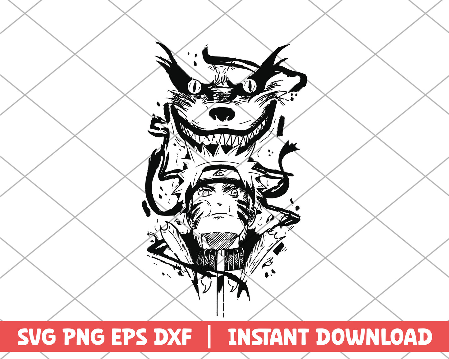 Naruto kurama anime svg