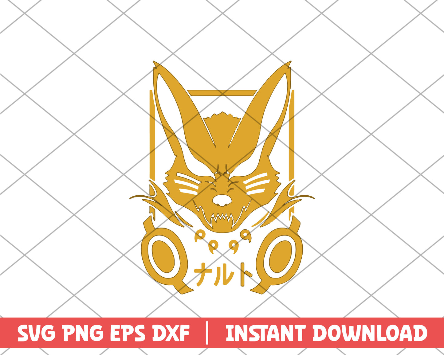 Naruto kurama character anime svg