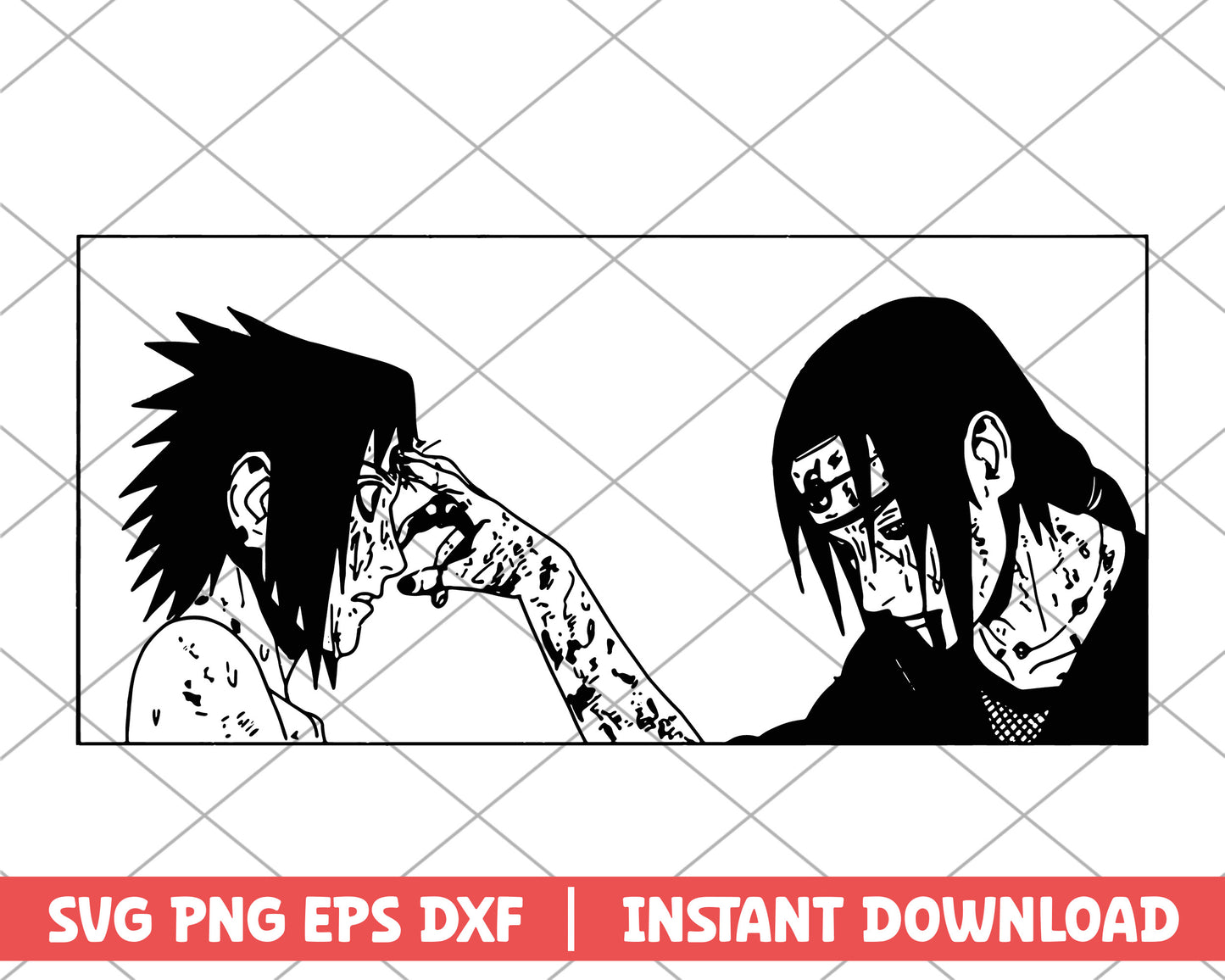 Naruto sasuke and itachi anime svg