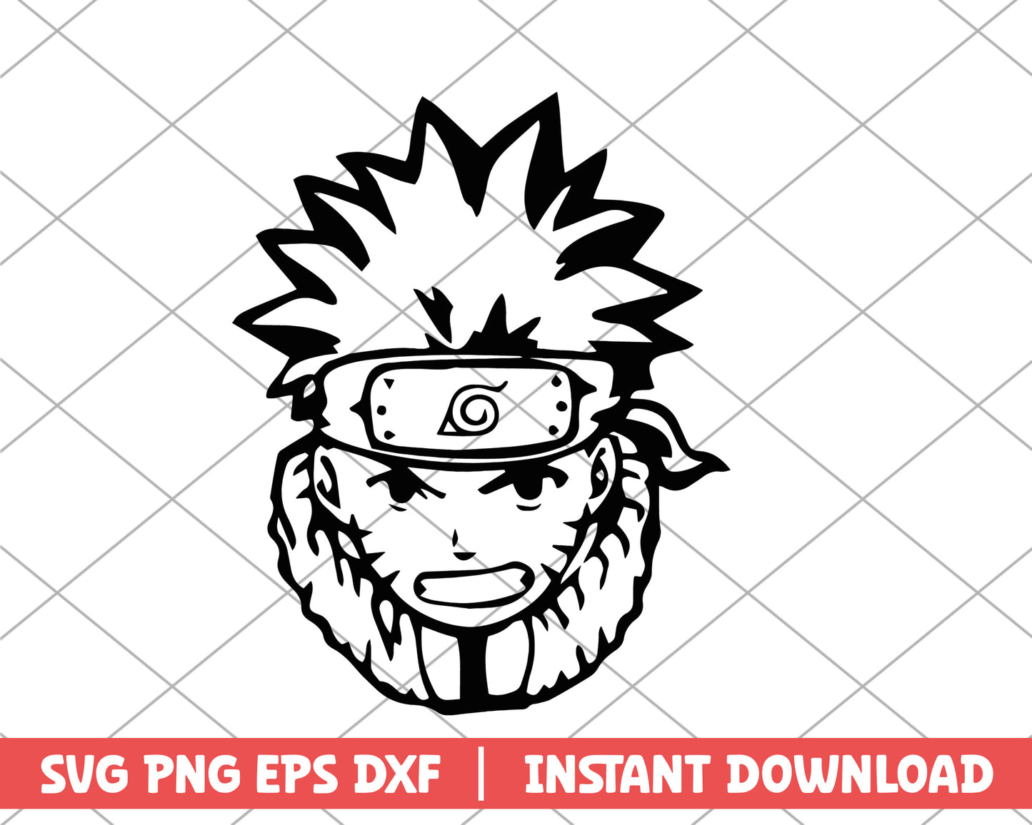 Naruto uzumaki naruto face anime svg