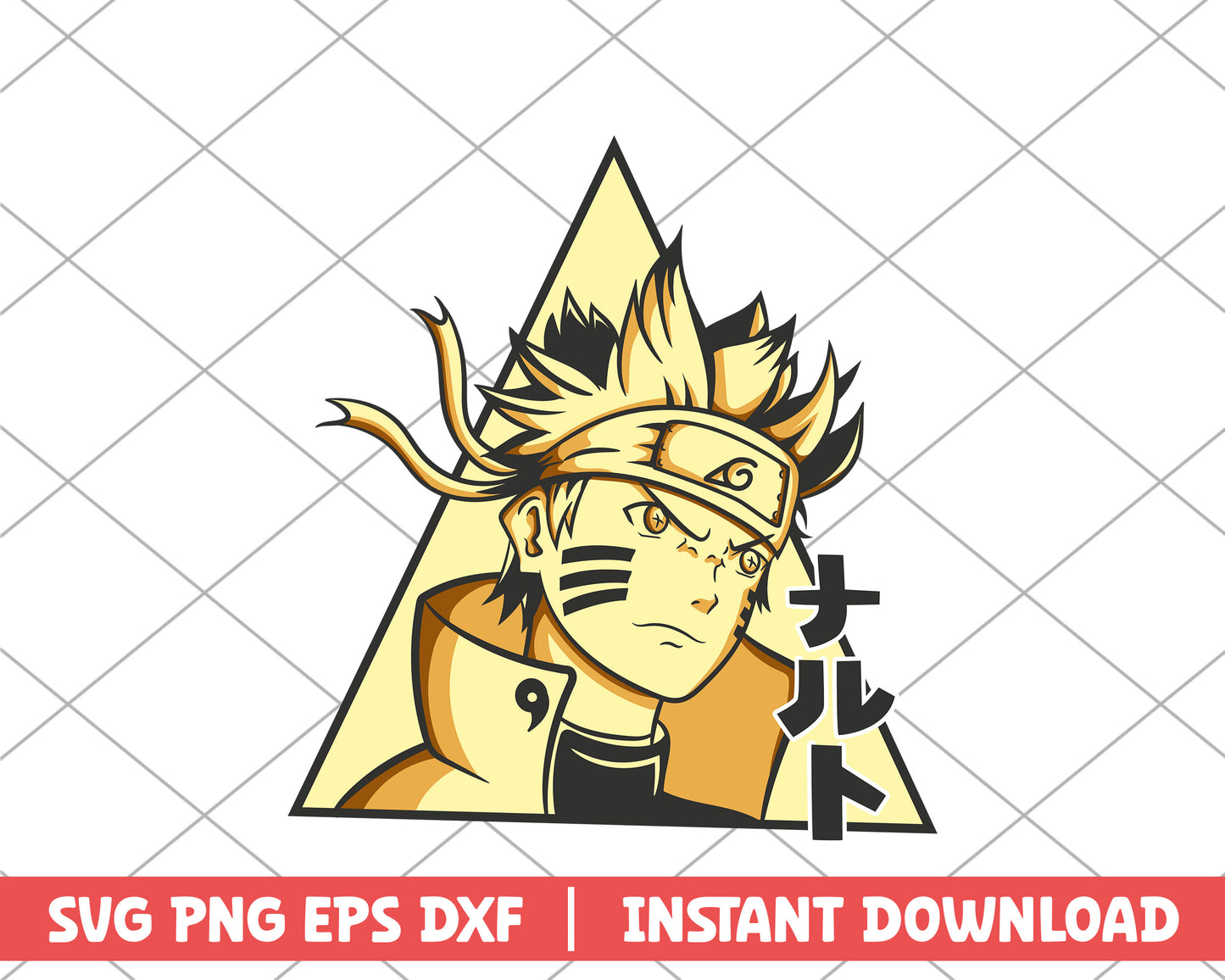 Naruto yellow anime svg