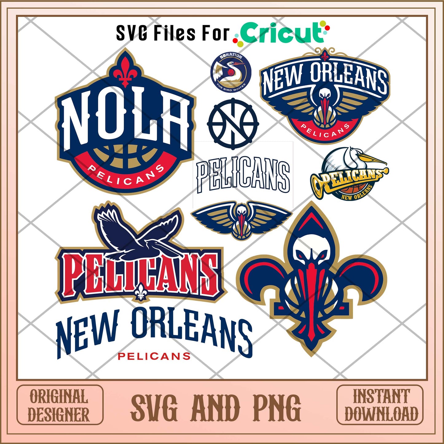 New Orleans Pelikan svg, New Orleans svg bundle, NBA svg