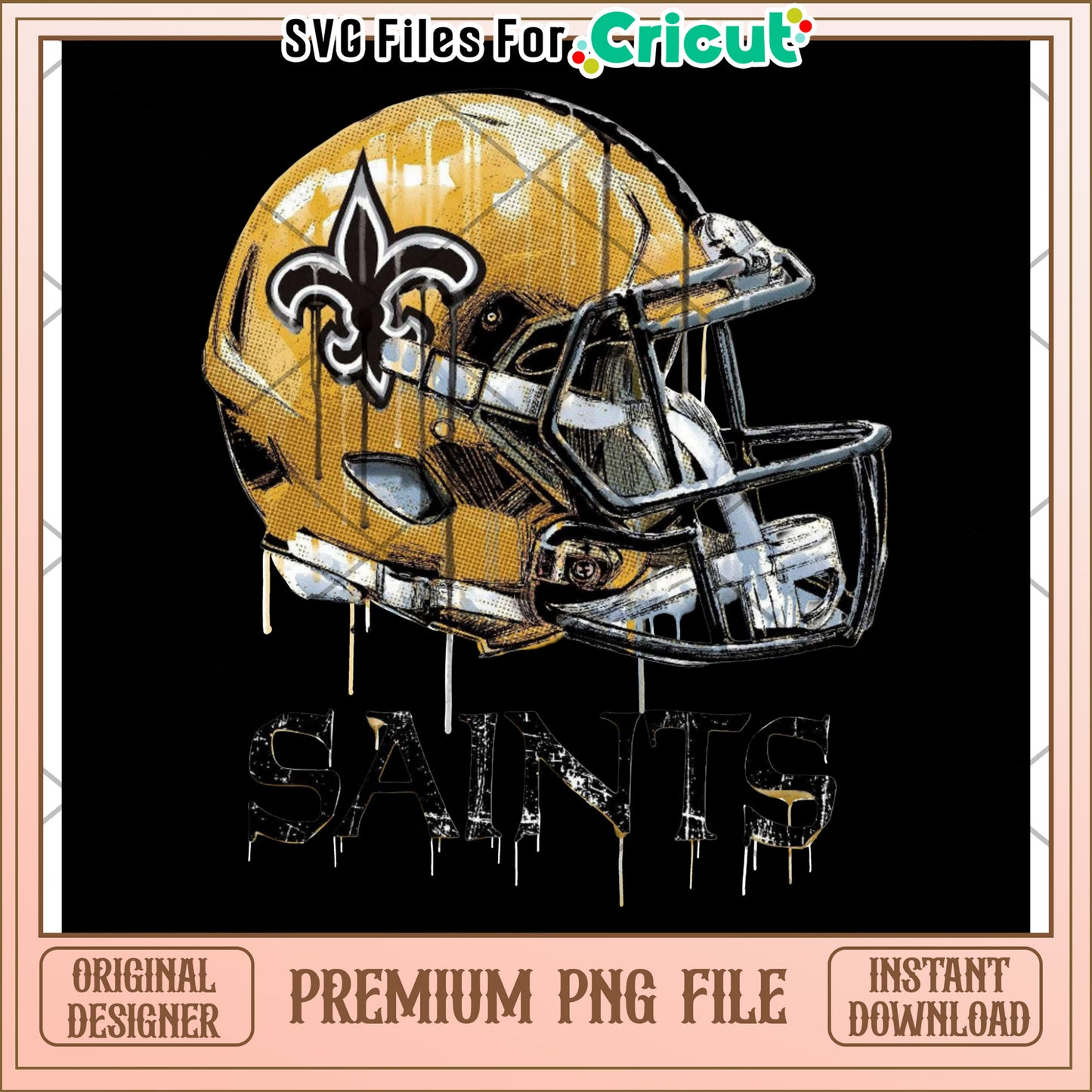 New Orleans Saints PNG Graphic, premium digital file for Cricut