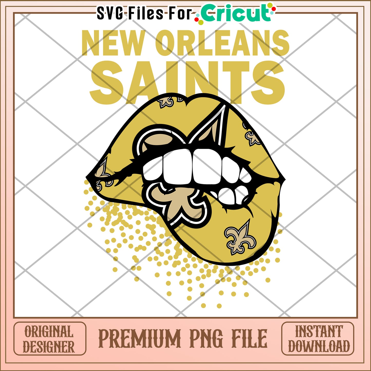 New Orleans Saints PNG design for Cricut, stylish and vibrant artwork