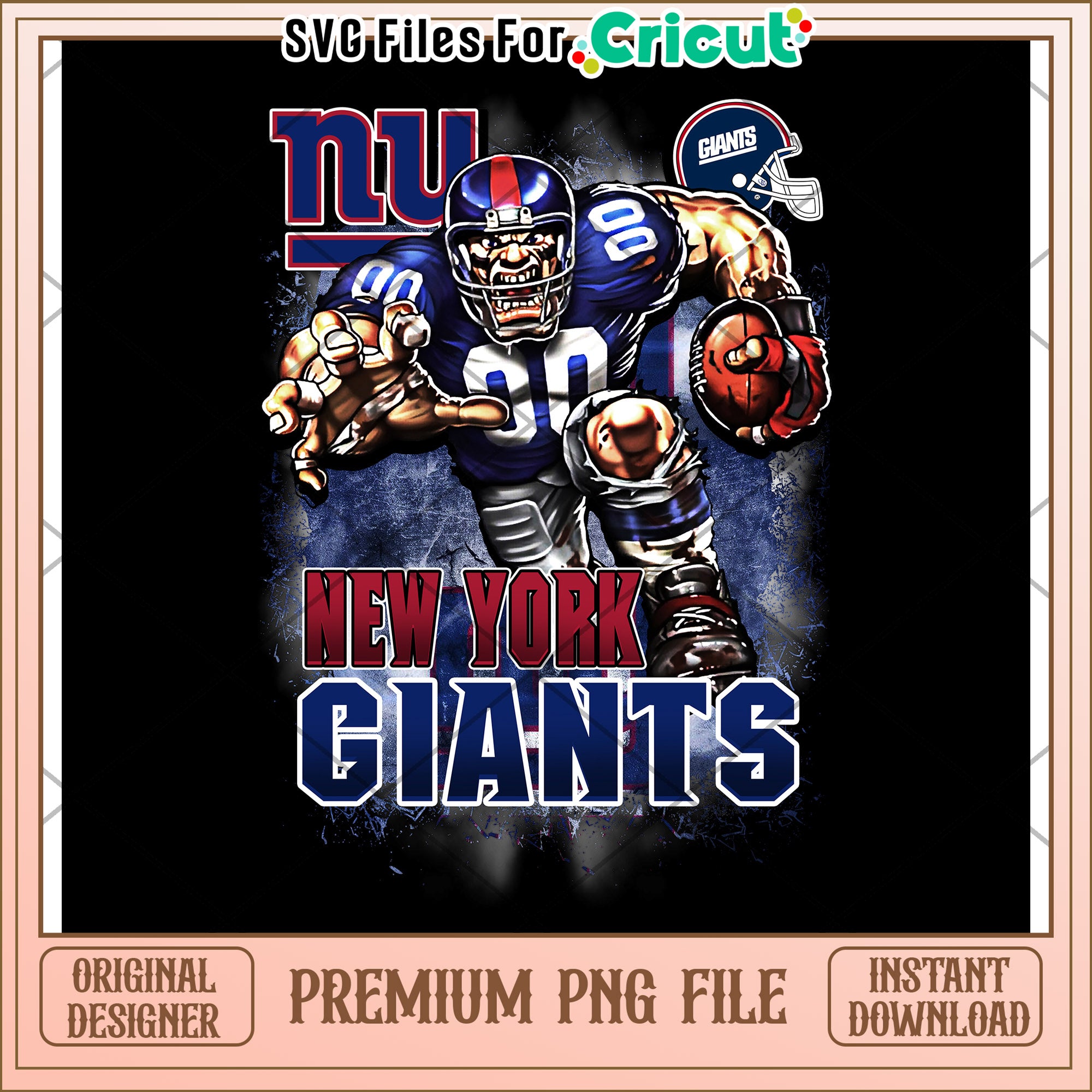 New York Giants Football Design, Instant Download for Cricut Users ...