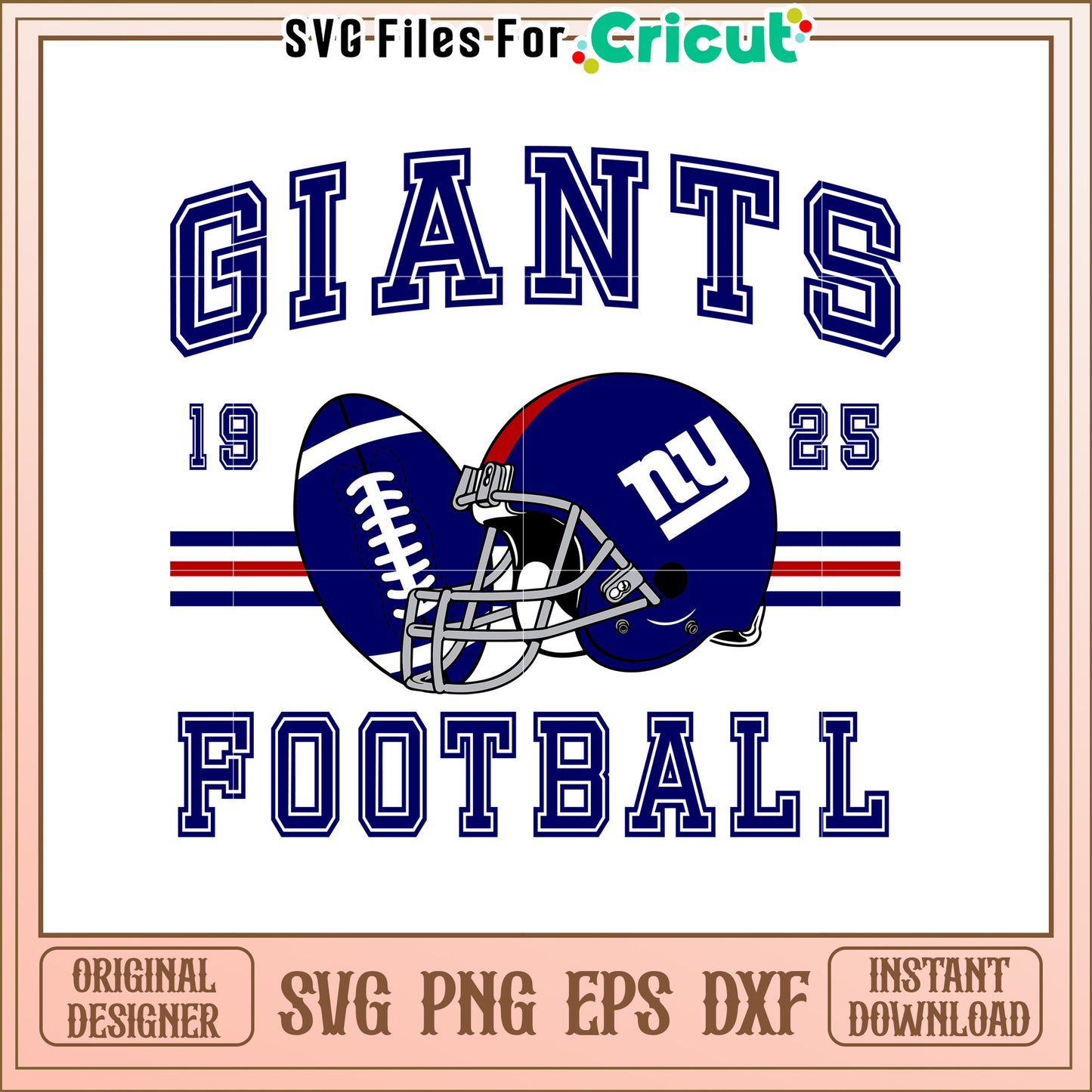 New York Giants Football SVG Design for Fans