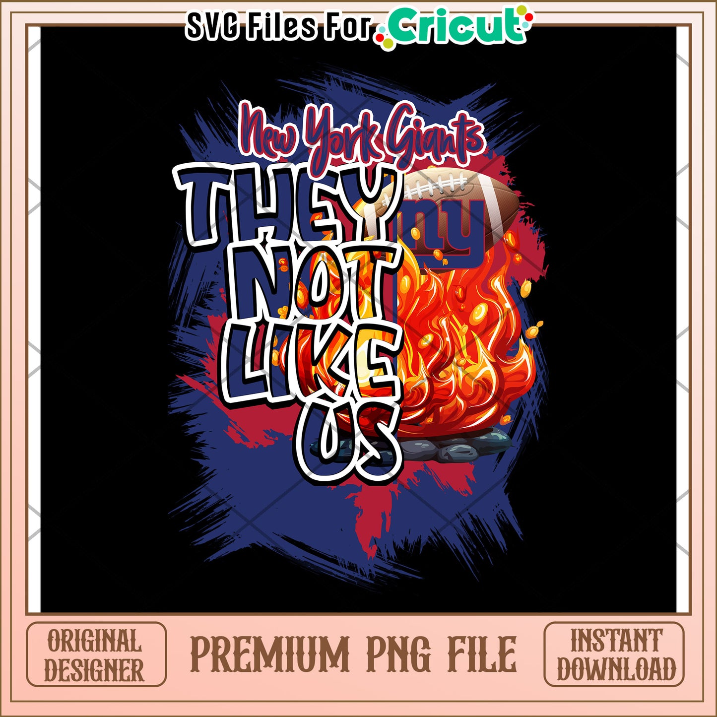New York Giants They Not Like Us Graphic Design Download, Premium PNG File