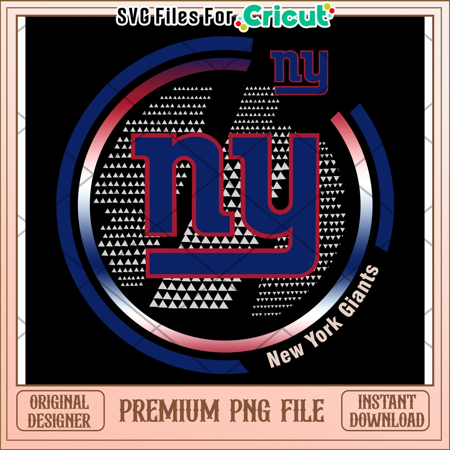 New York Giants logo design for Cricut projects, premium PNG file