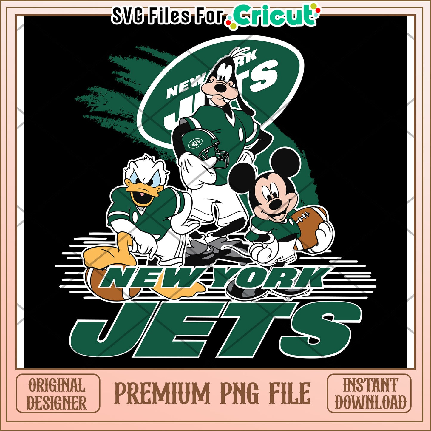 New York Jets Mickey Mouse and Friends PNG File, Instant Download