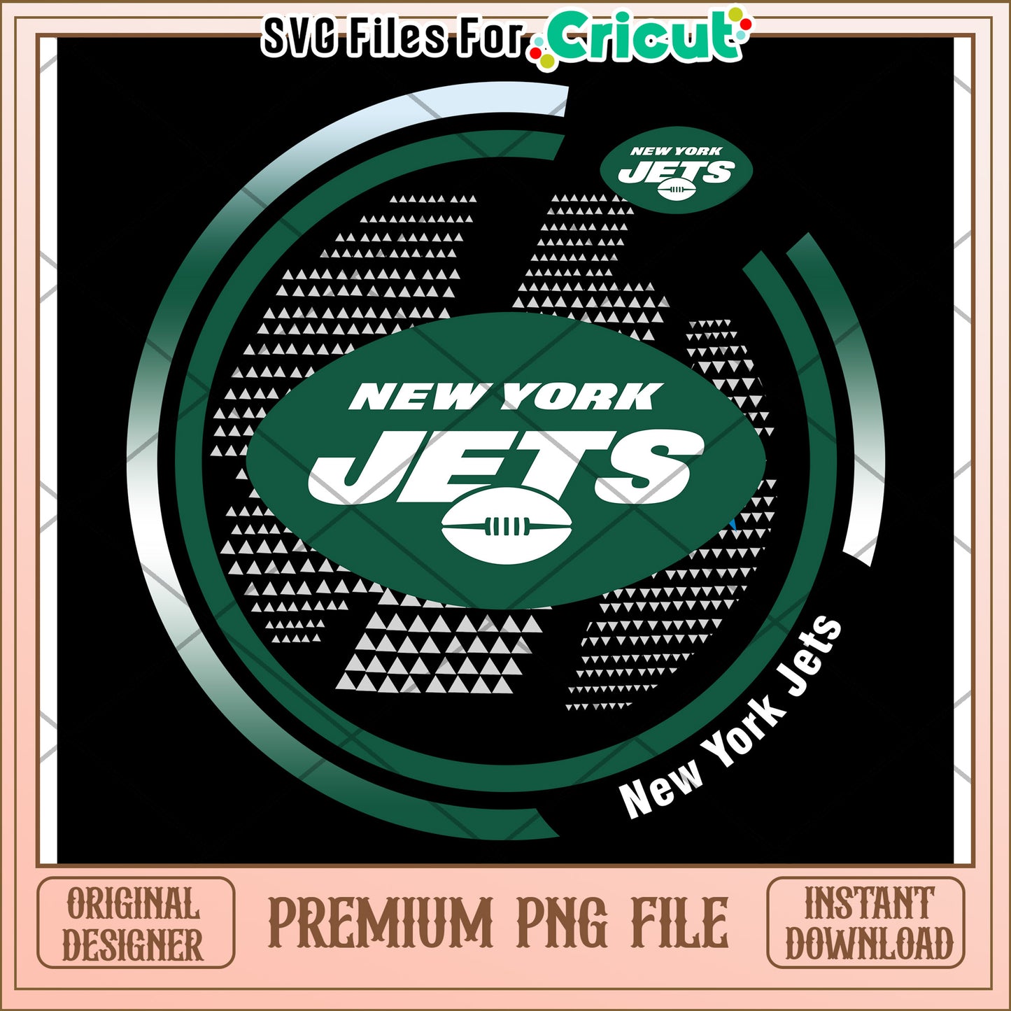 New York Jets logo design for sports fans, high quality PNG file