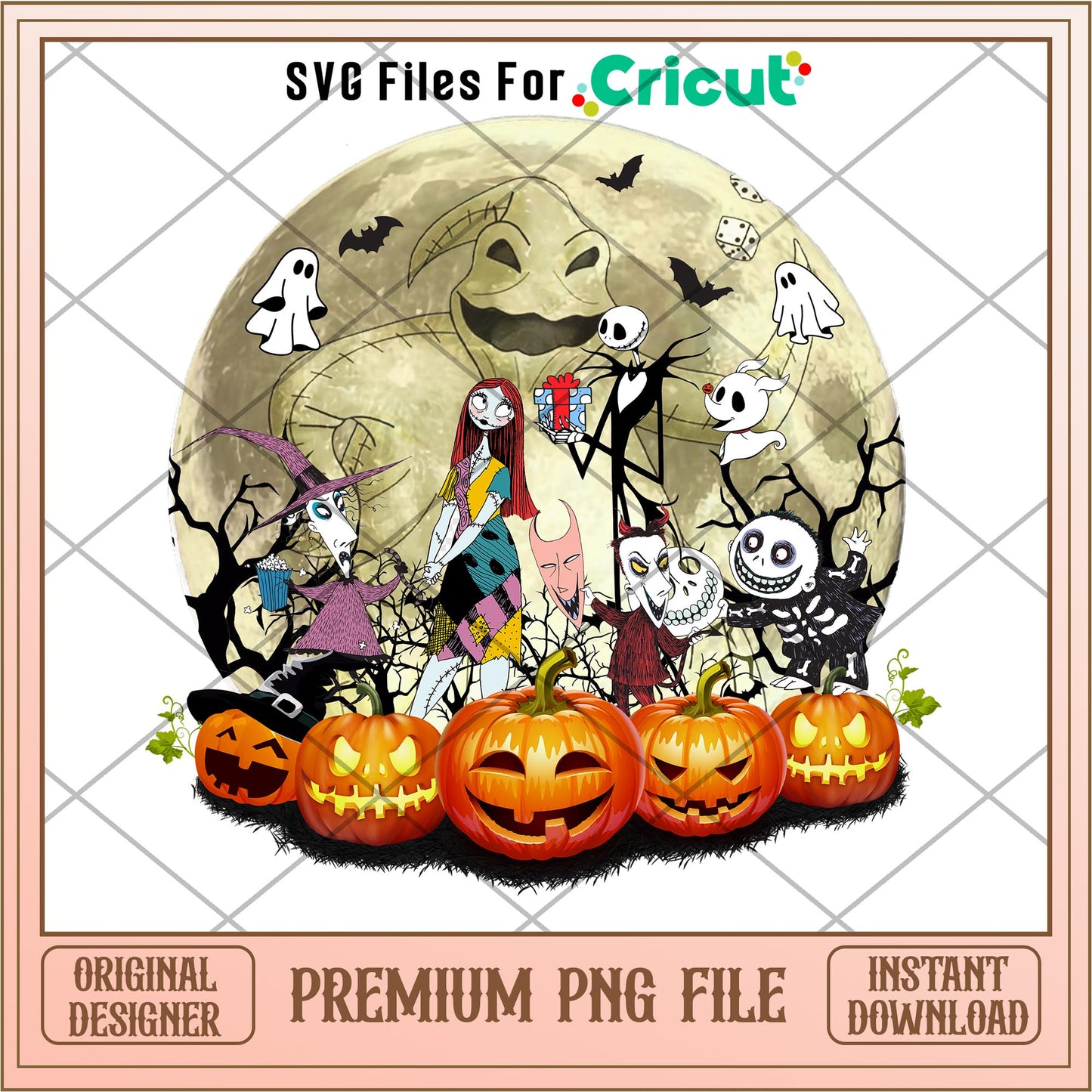 Nightmare Before Christmas Pumpkin png, Nightmare before christmas png, digital download