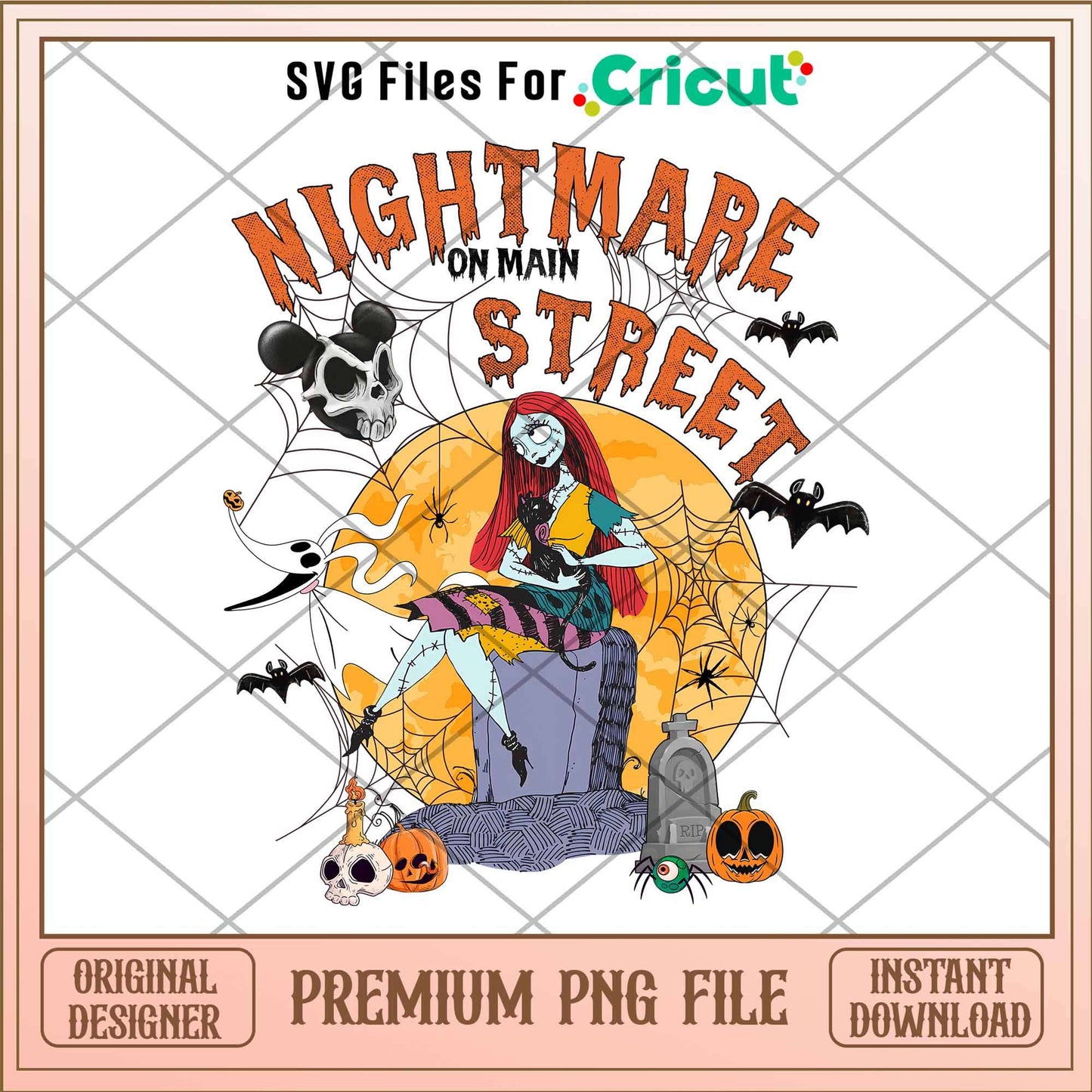Nightmare on main Street png, Nightmare Before Christmas png, Digital Download