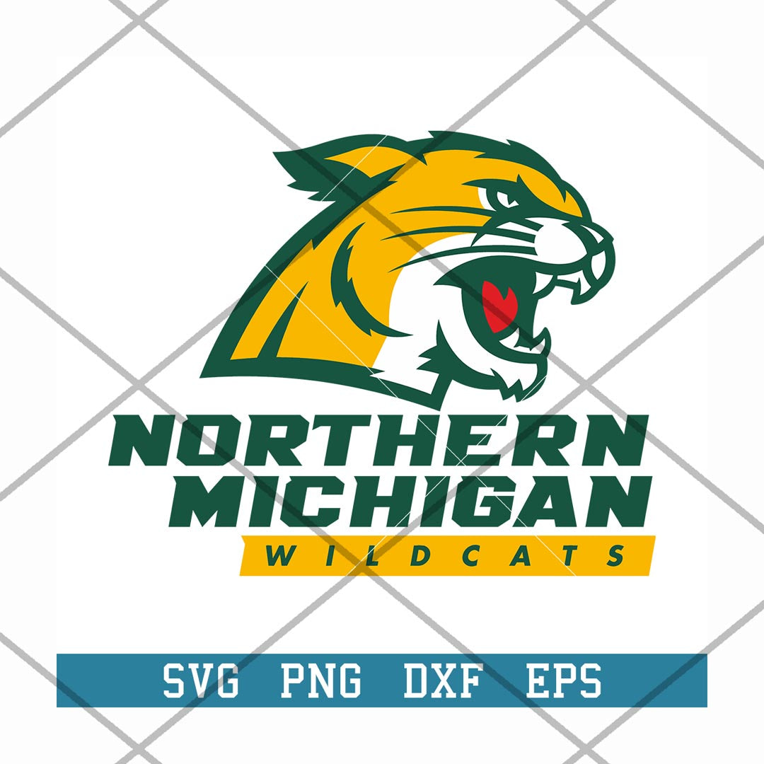 Northern Michigan Wildcats Logo Svg, Northern Michigan Wildcats Svg, NCAA Svg