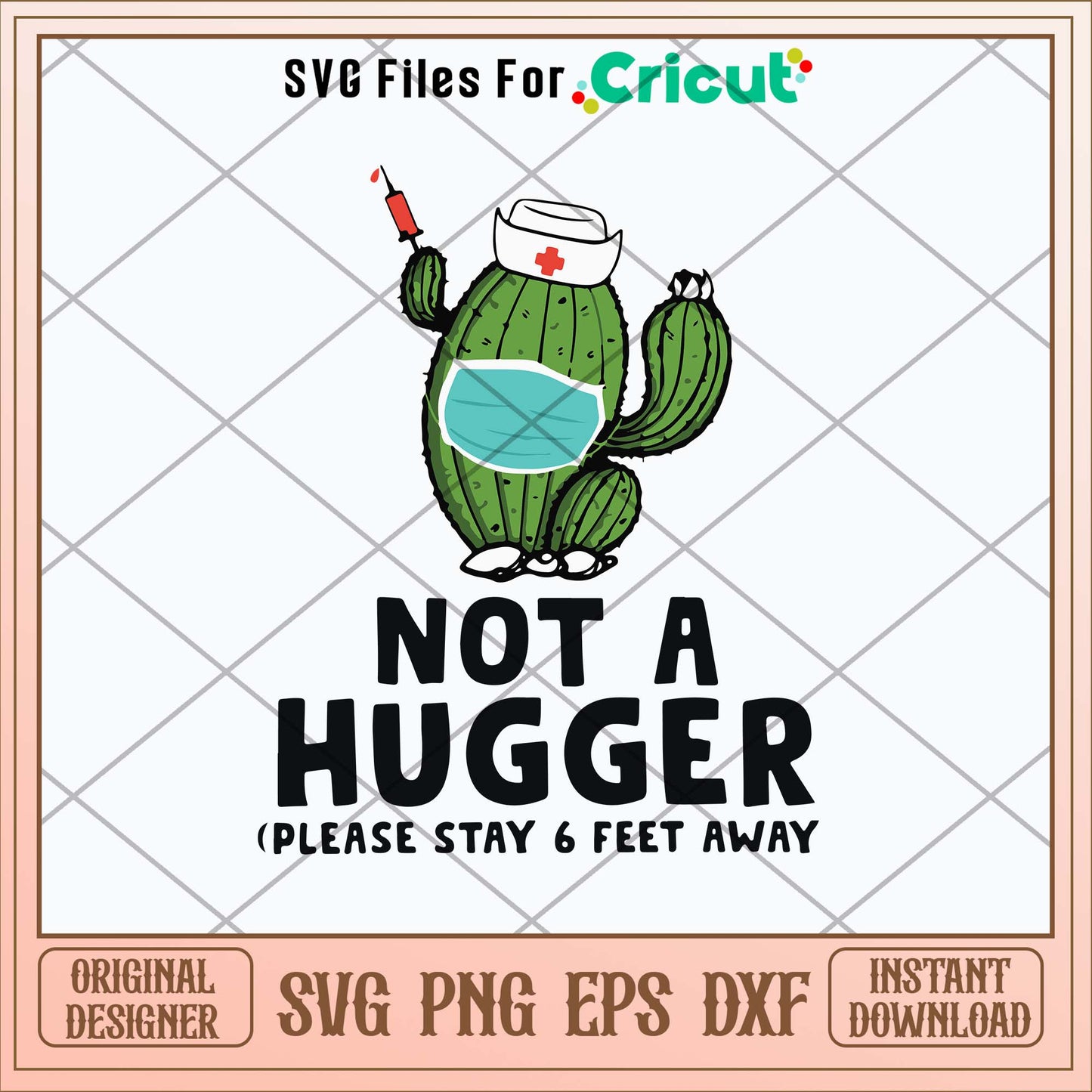 Not A Hugger Face Mask Svg, Cactus Svg-Svgfilesforcricut