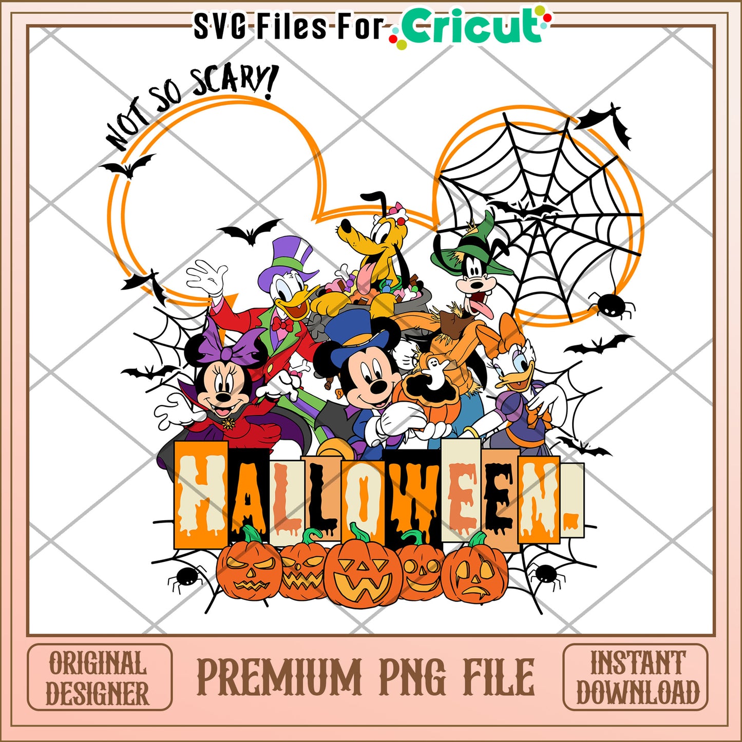 Not so scary mickey and friends png, halloween cartoon png, trick or treat png