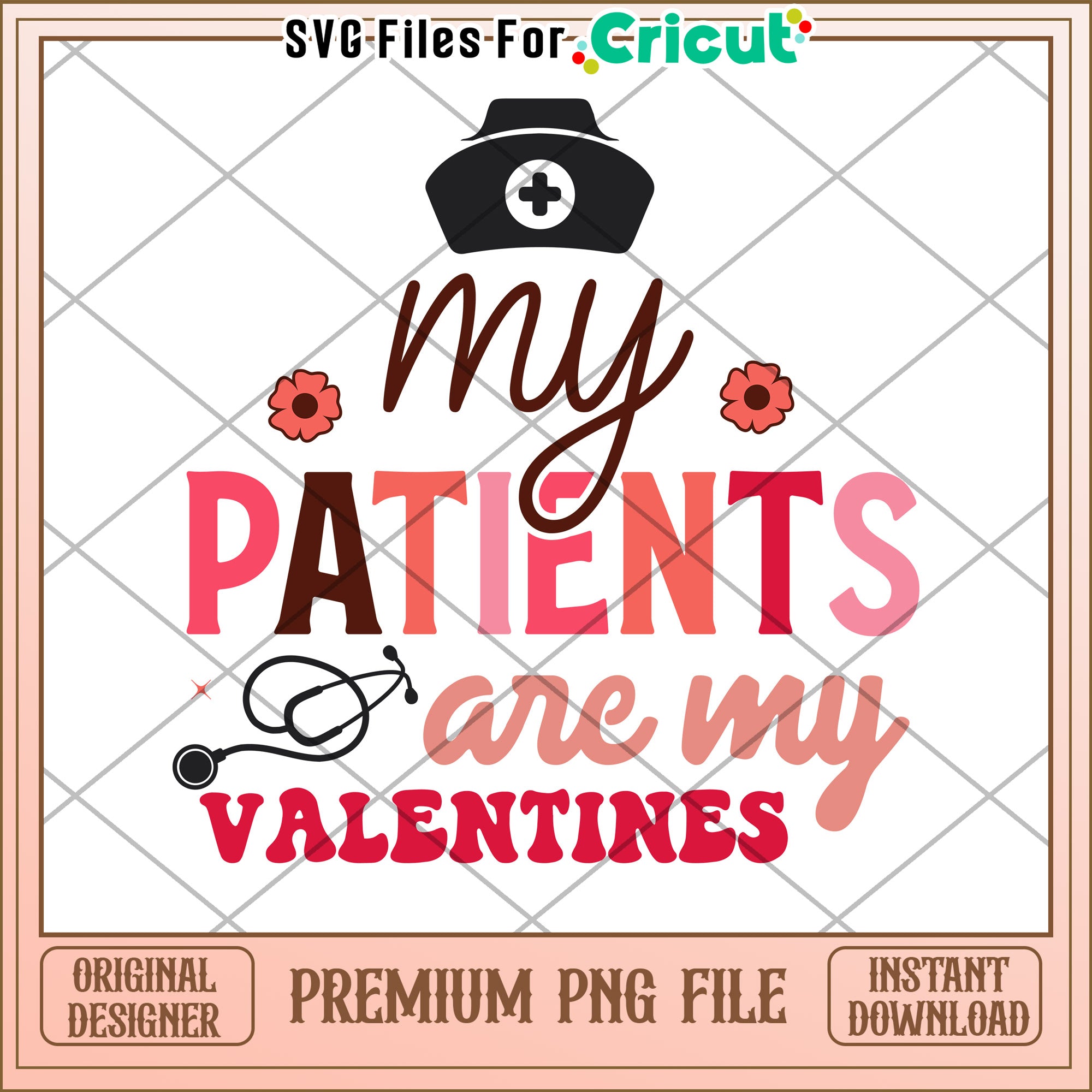 Nurse Valentines Day PNG Design – svg files for cricut