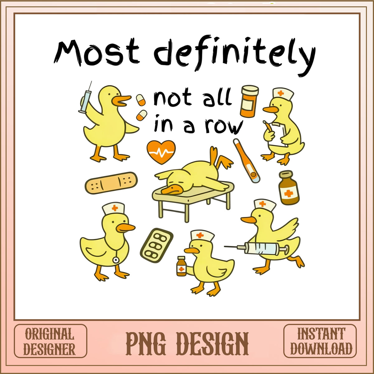 Nurse Duck PNG, Funny Duck Nurse Clipart, Medical Duck PNG