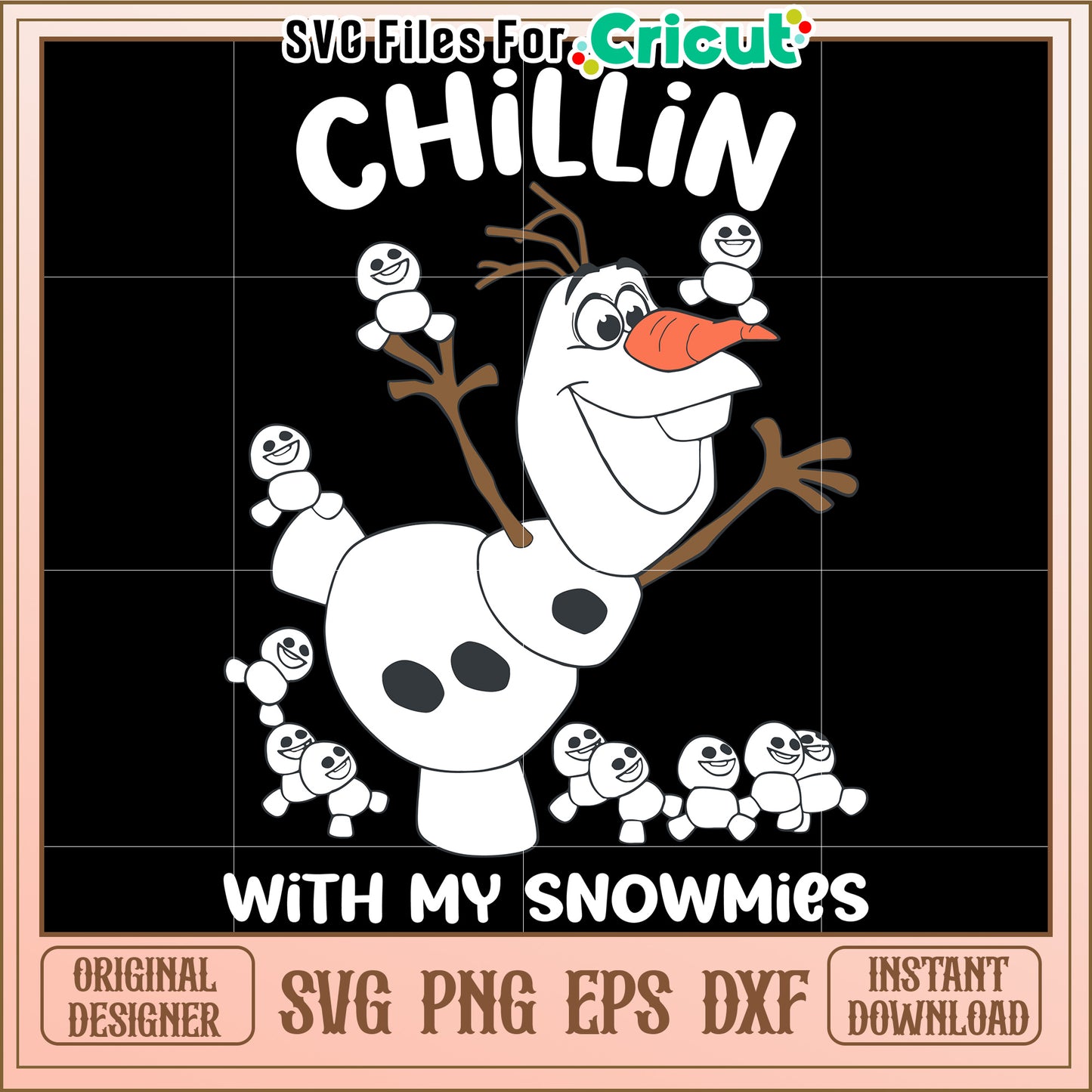 Olaf Chillin SVG Cut File