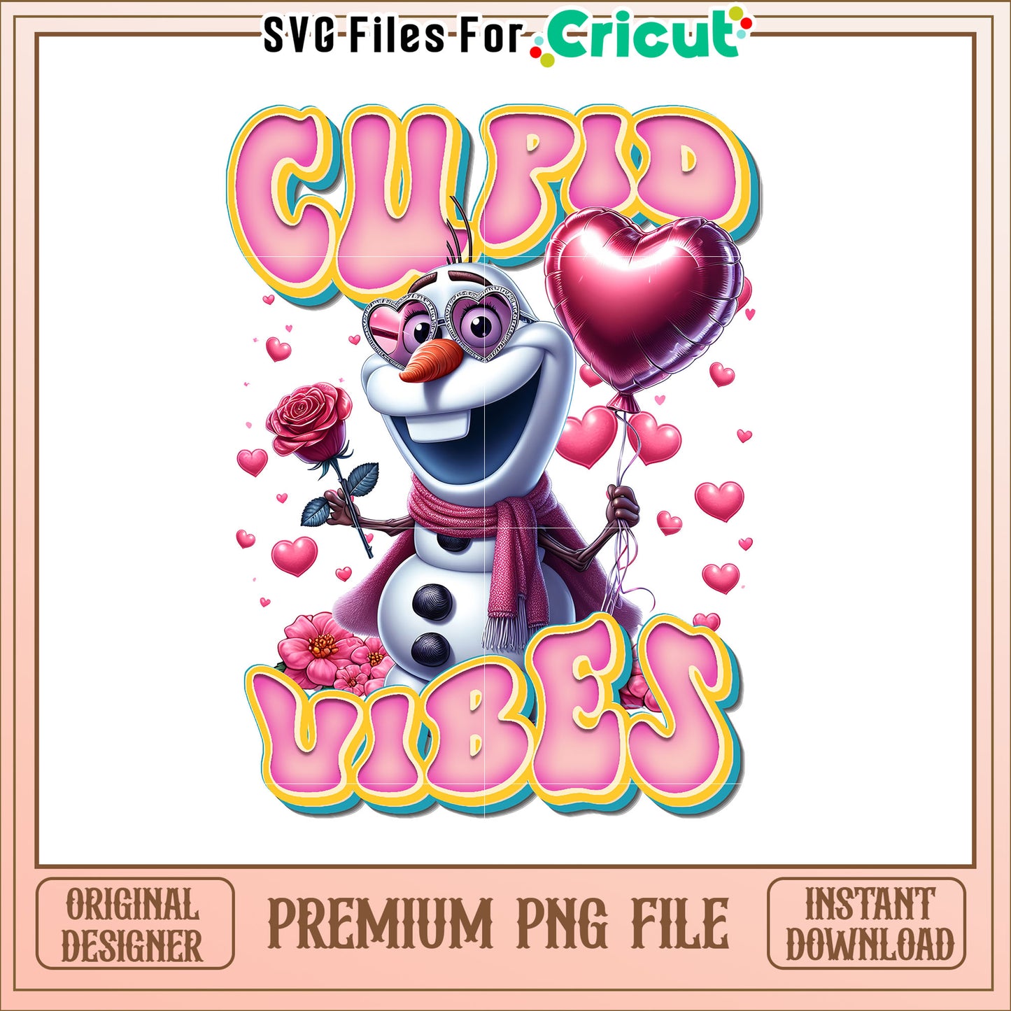 Olaf Cupid Vibes PNG Image
