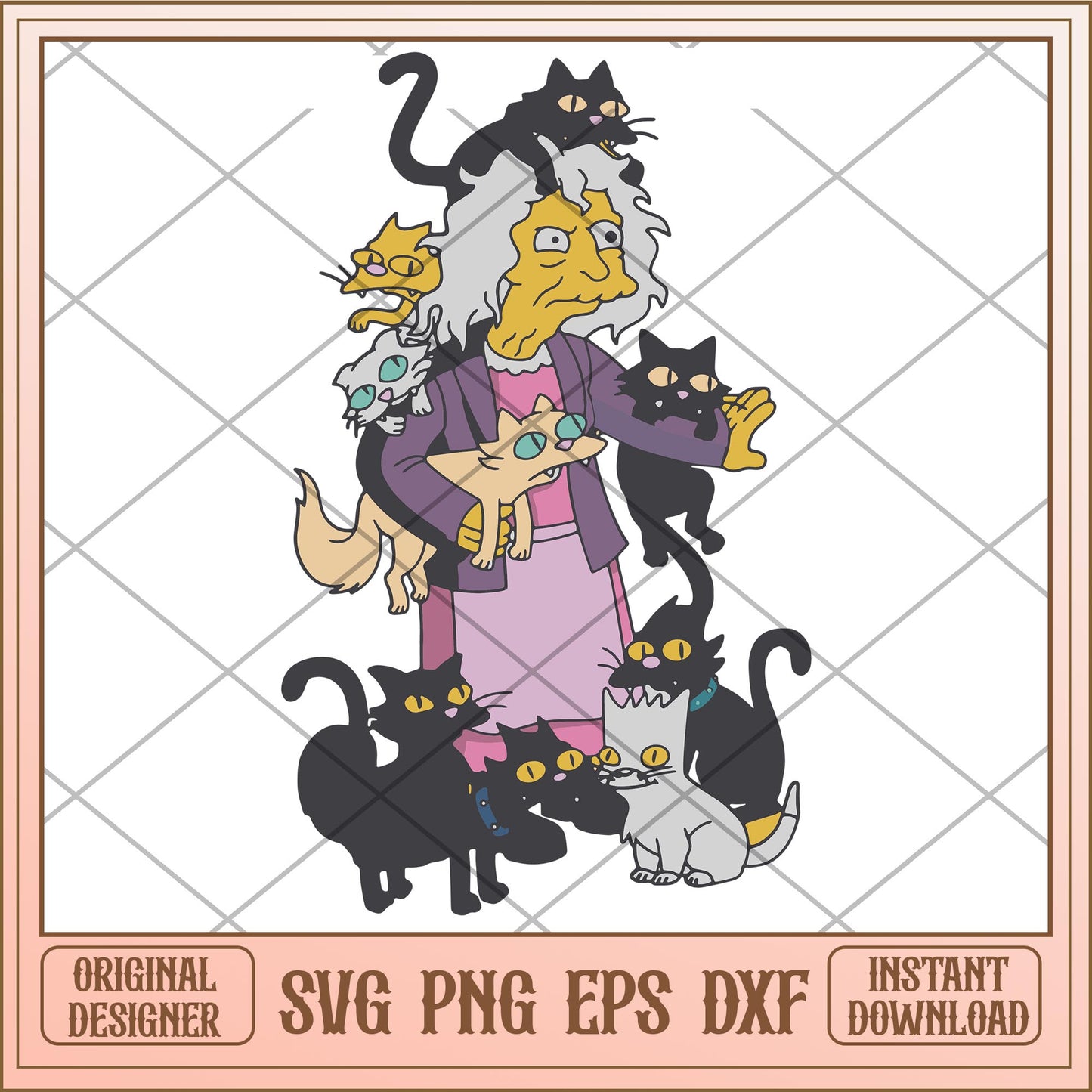 Old simpson svg, The Simpsons Characters png, Digital Download