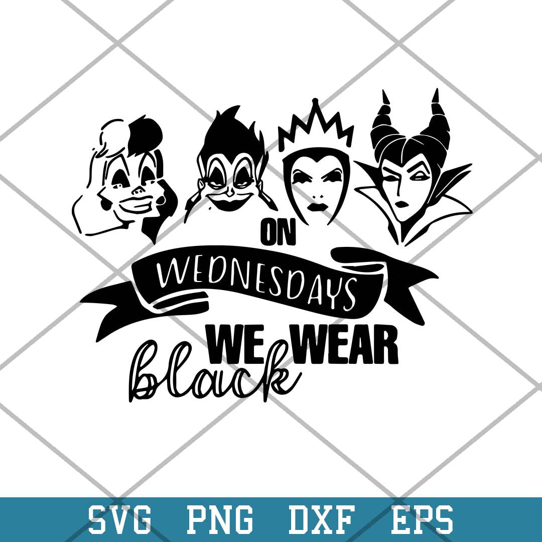 On Wednesdays We Wear Black Witches Svg, Halloween Svg-Svgfilesforcricut