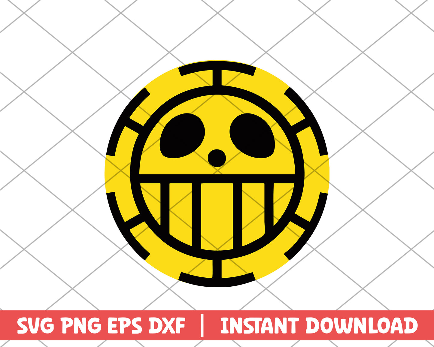 One piece trafalgar D.water law anime svg