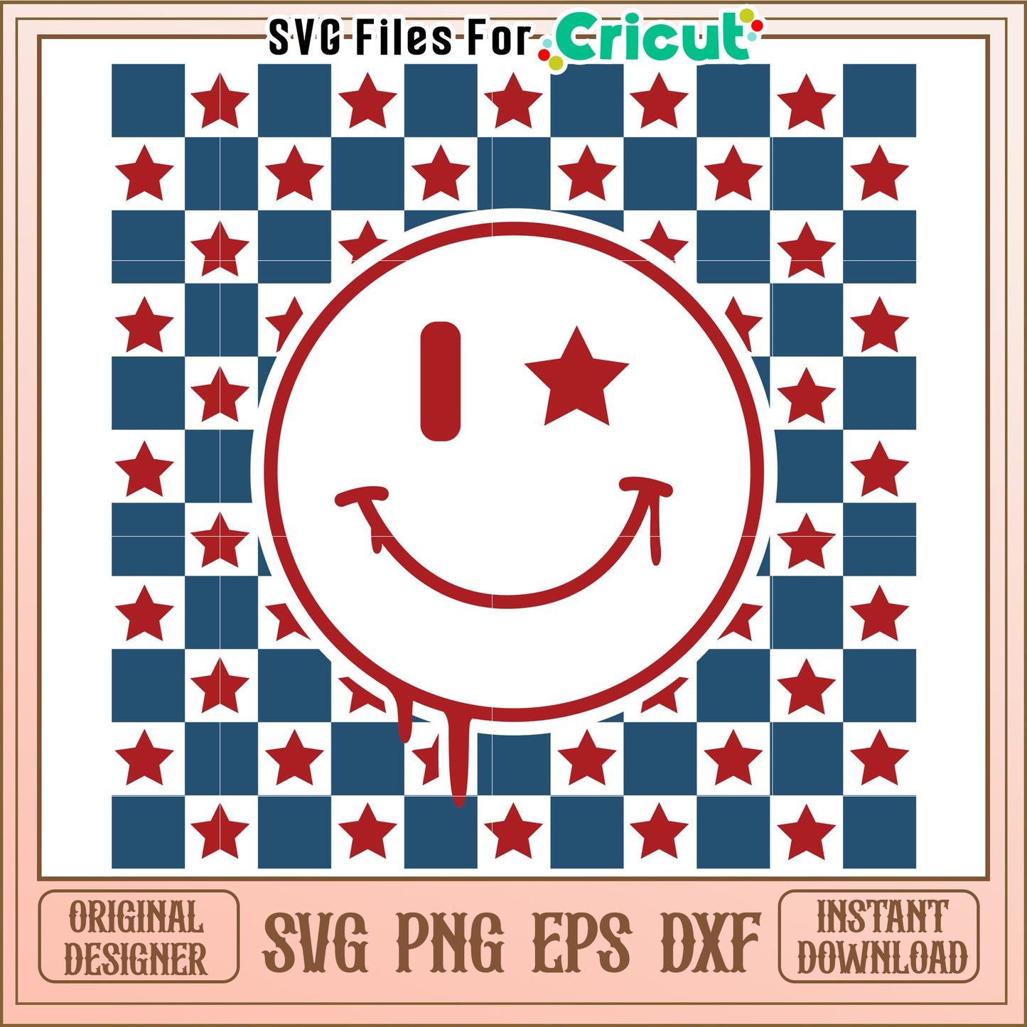 Option 1 (62 characters) Drippy Smiley Face SVG, PNG, EPS, DXF