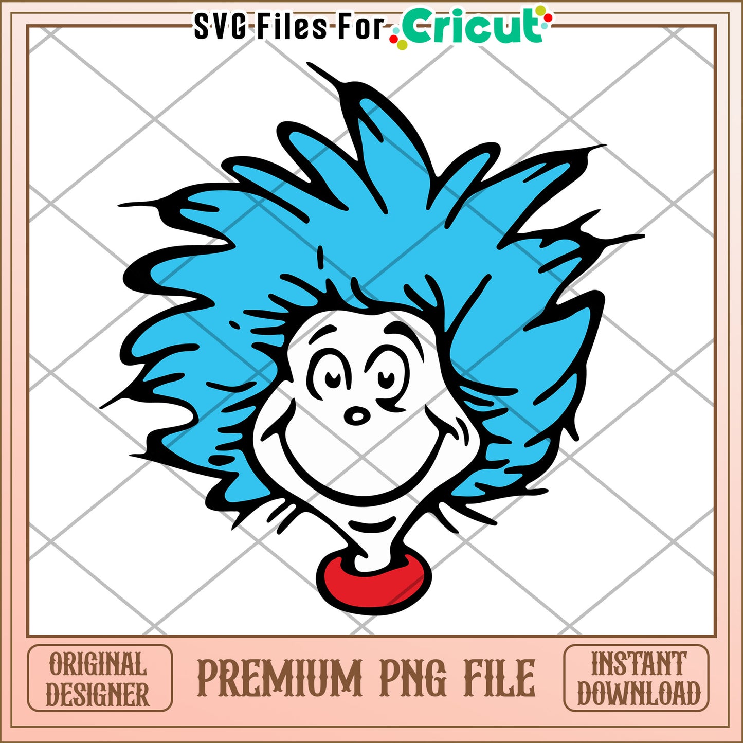 Option 1 (63 characters) Thing 1 PNG Image Download Instant Download