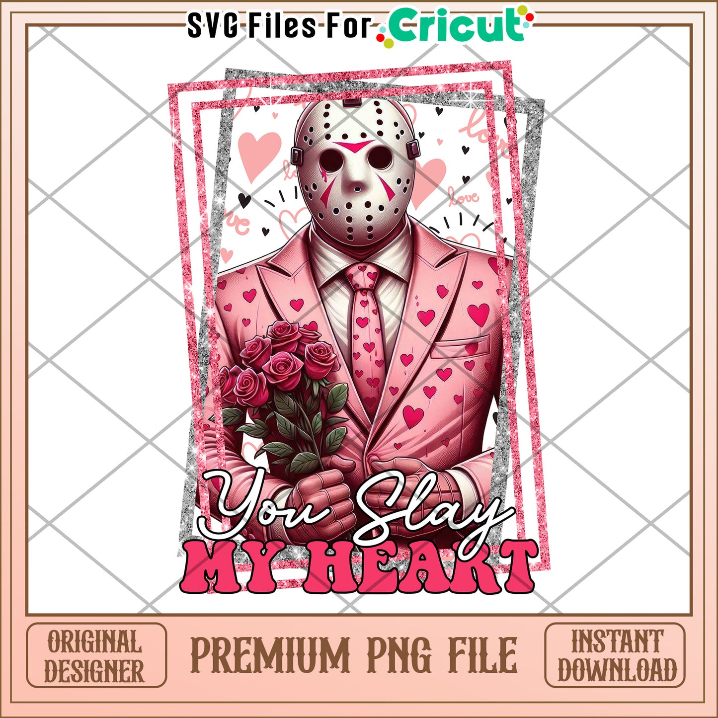 Option 1 (Focus on Valentine's Day) Valentines Day PNG You Slay My Heart