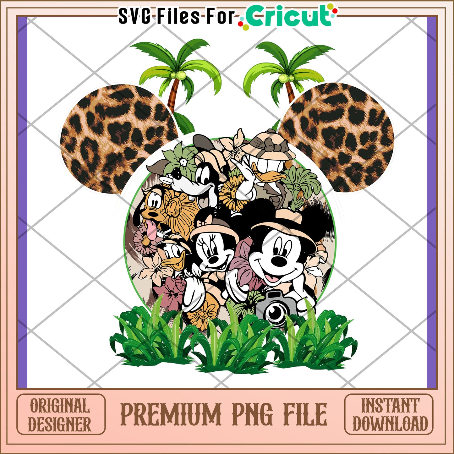 Option 1 (Focus on characters) Mickey Mouse Safari PNG Download