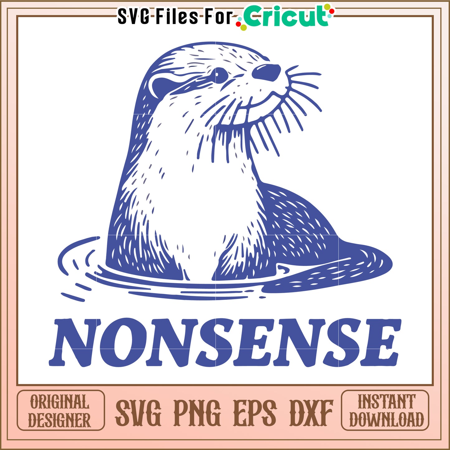 Otter illustration with nonsense text, perfect for fun designs
