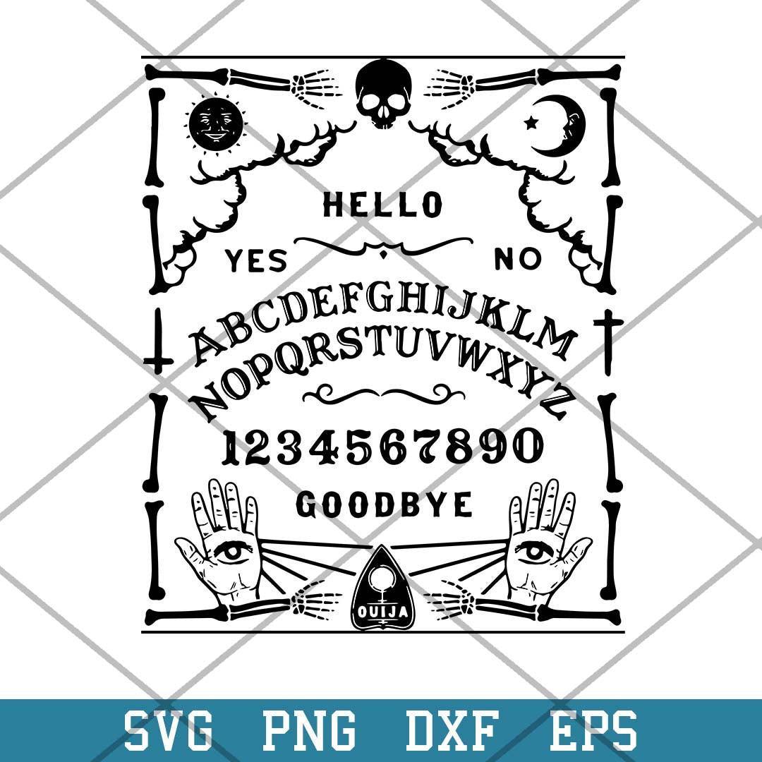 Ouija Board Talking Spirit Wiccan Witchcraft Occult Svg, Halloween Svg-Svgfilesforcricut