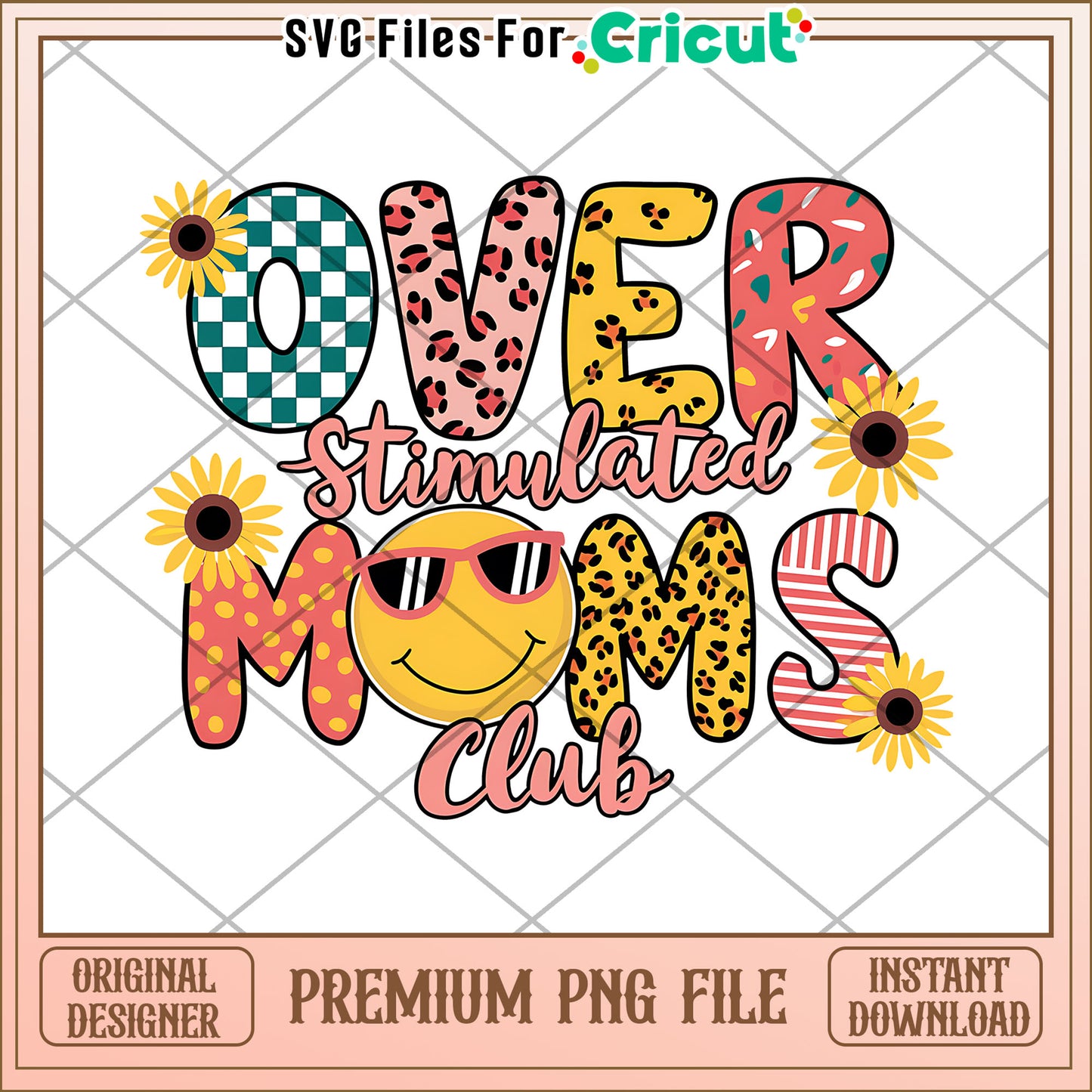 Over Stimulated Moms Club PNG