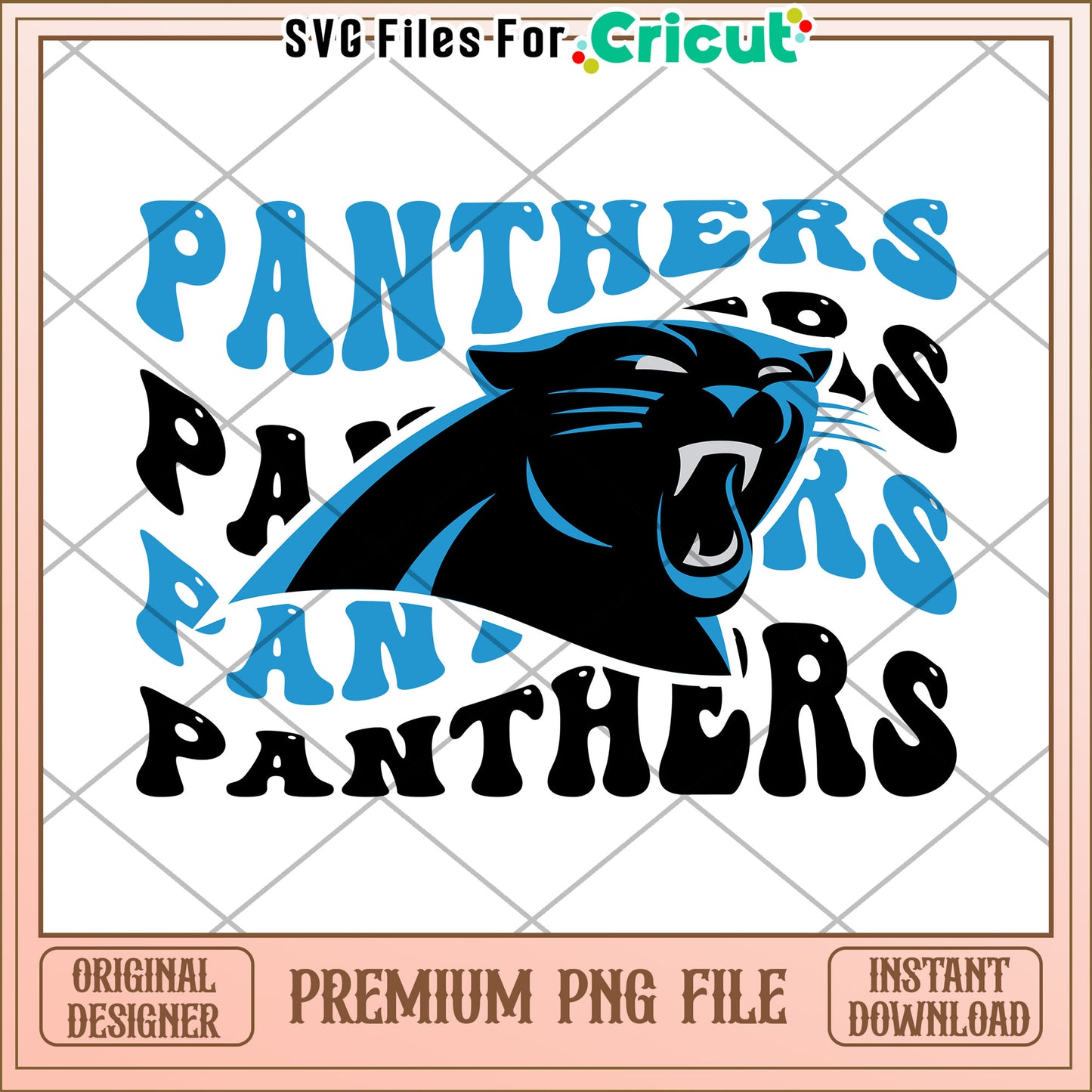 Panthers Graphic Design for Cricut Projects, Download PNG File Now