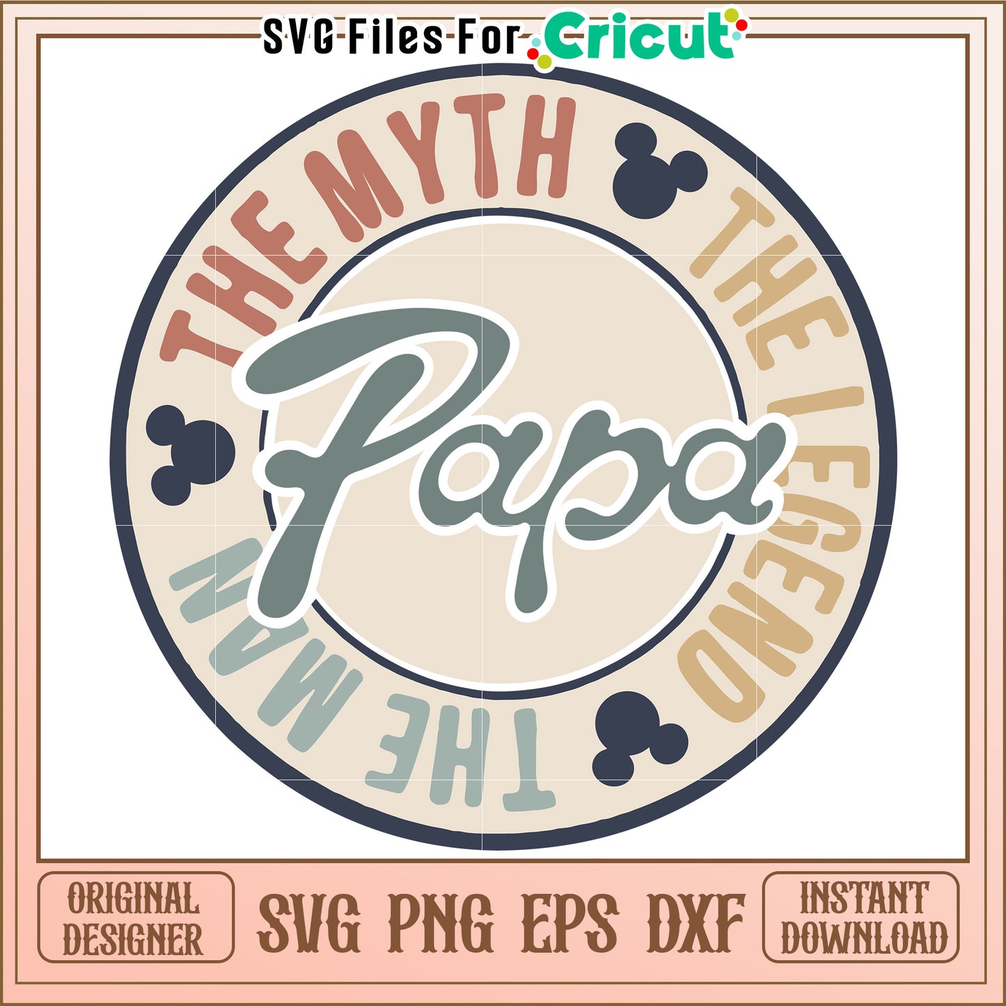 Papa SVG Design Myth Legend SVG