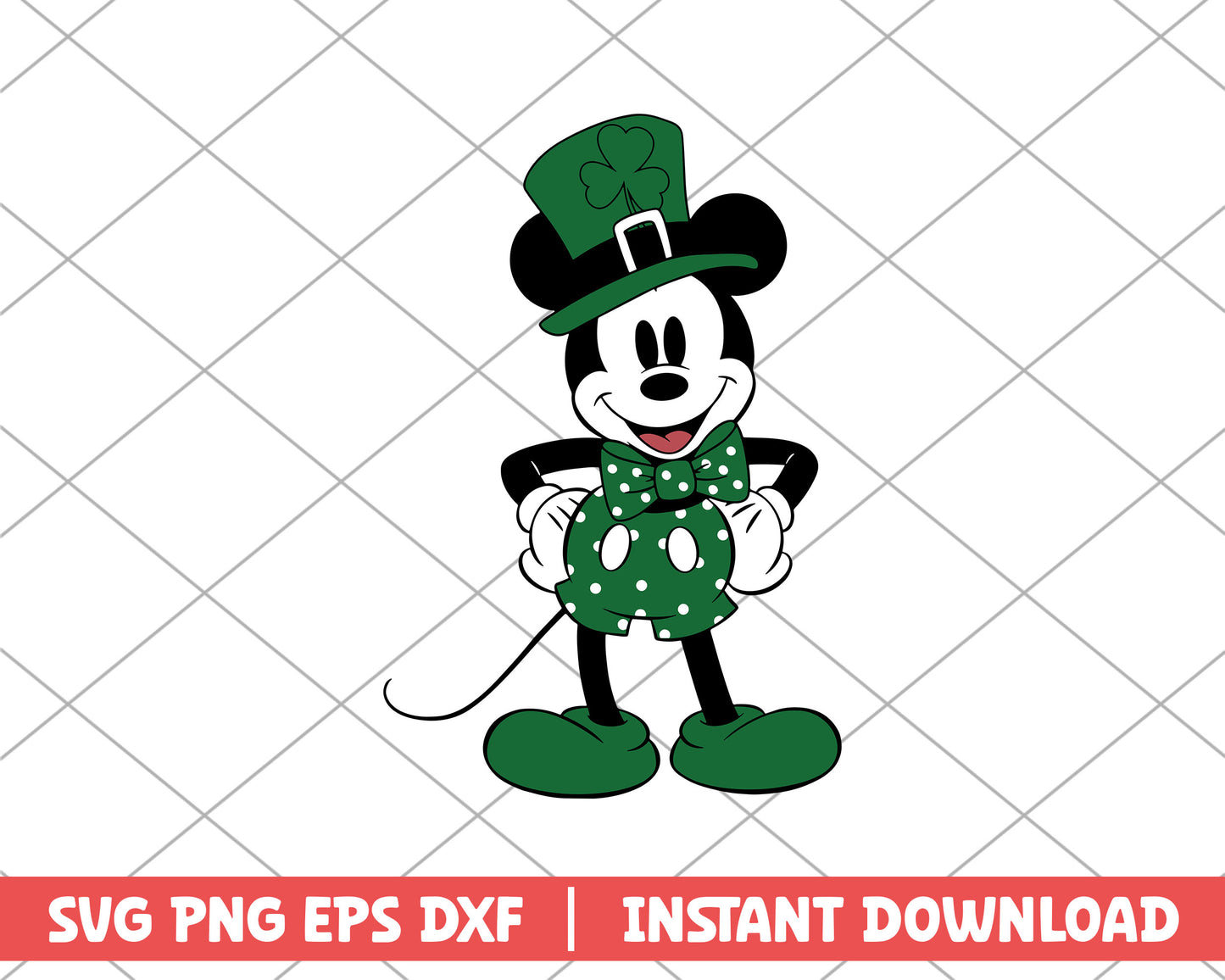 Patrick day mickey boy disney svg
