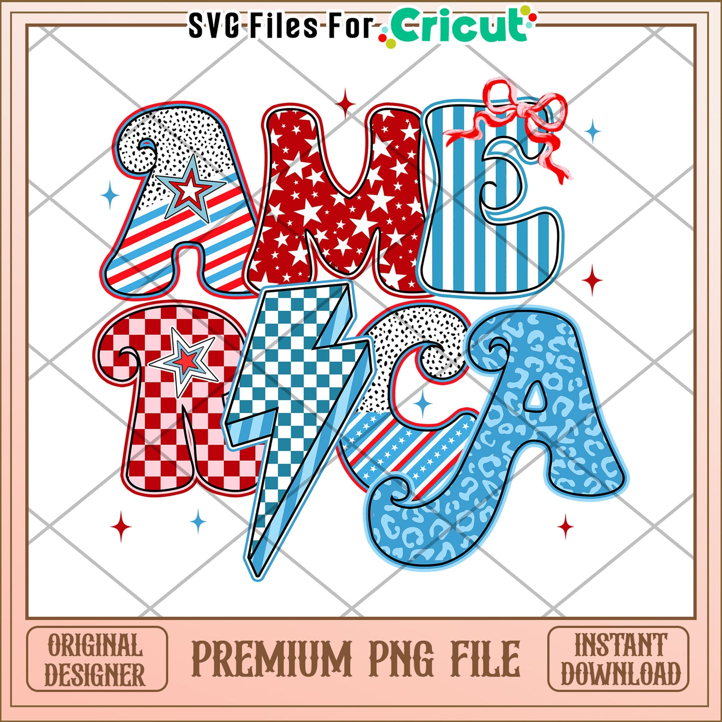 Patriotic America PNG Design Graphic